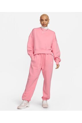 Sportswear Phoenix Fleece High-Rise Oversize Pembe Kadın Eşofman Altı Image 1