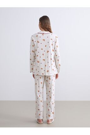 LCW DREAM Gömlek Yaka Hamile Pijama Takımı Image 4