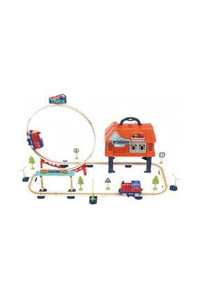 69 Parça Taşıma Kutulu Tren Seti – Pilli Çantalı Image 2
