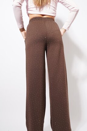 Cerli Taş İşlemeli Eşofman Kahve Image 3