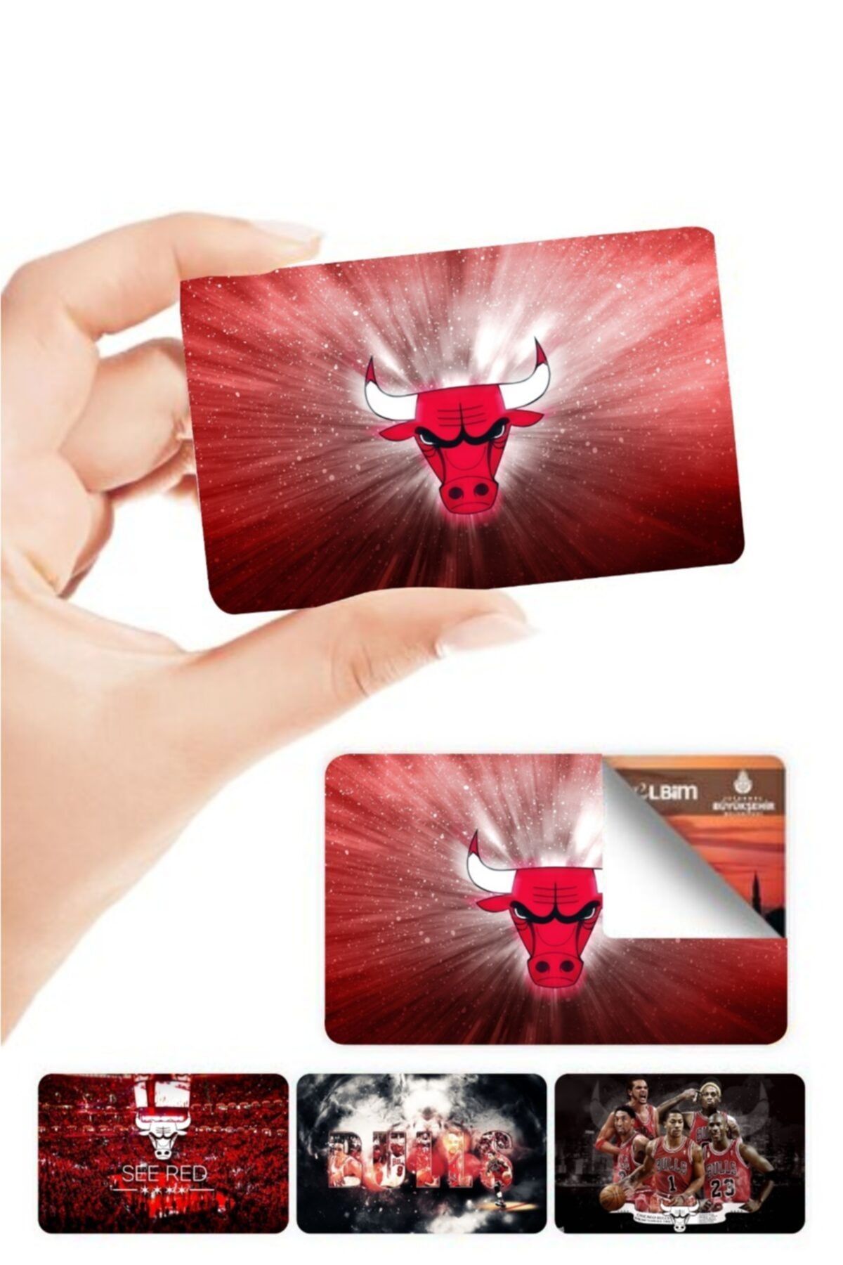 MARSİLYA Chicago Bulls Iett&ininal Kart Kaplama Sticker 4 Adet