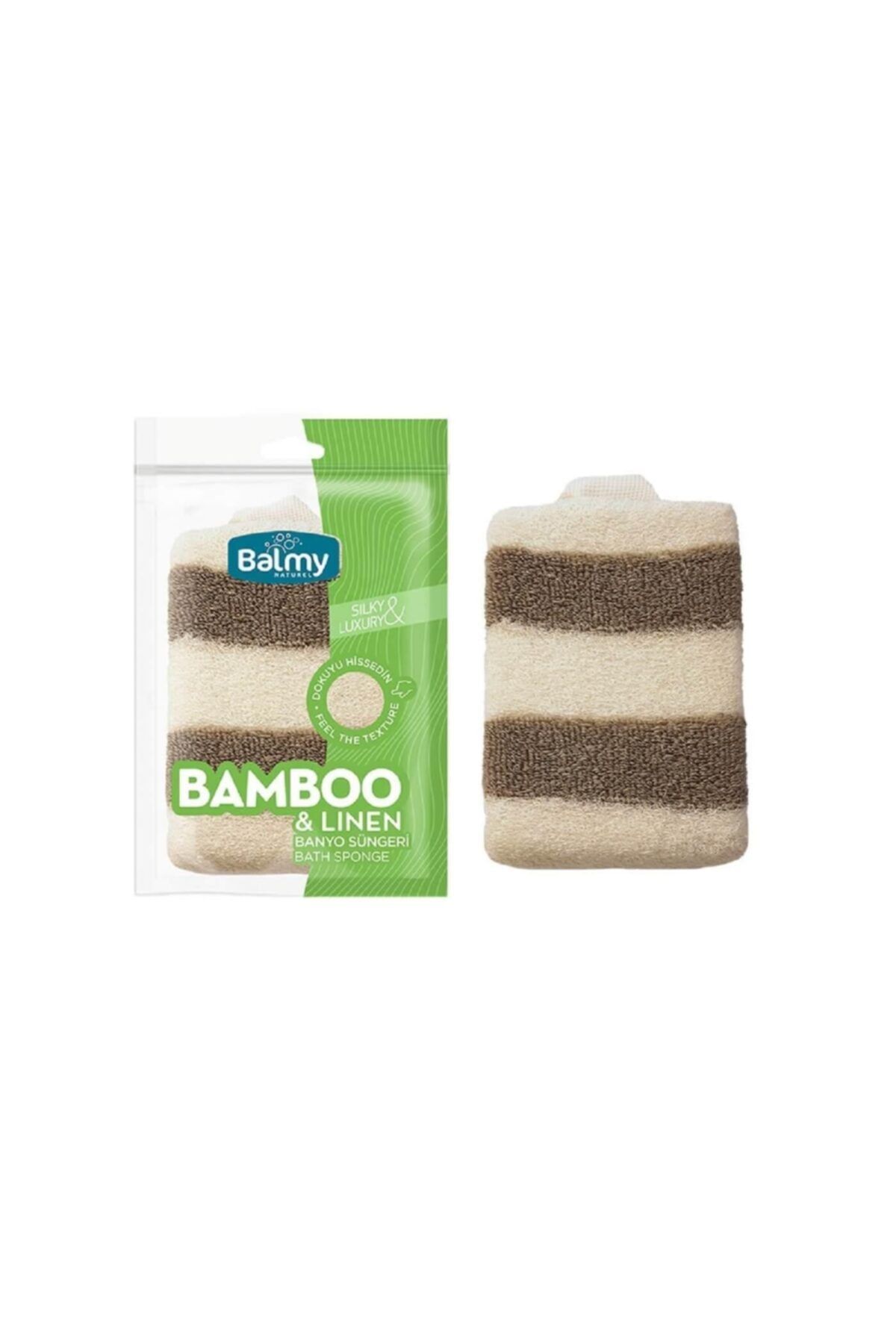 Balmy Naturel Bamboo Lınen Banyo Süngeri
