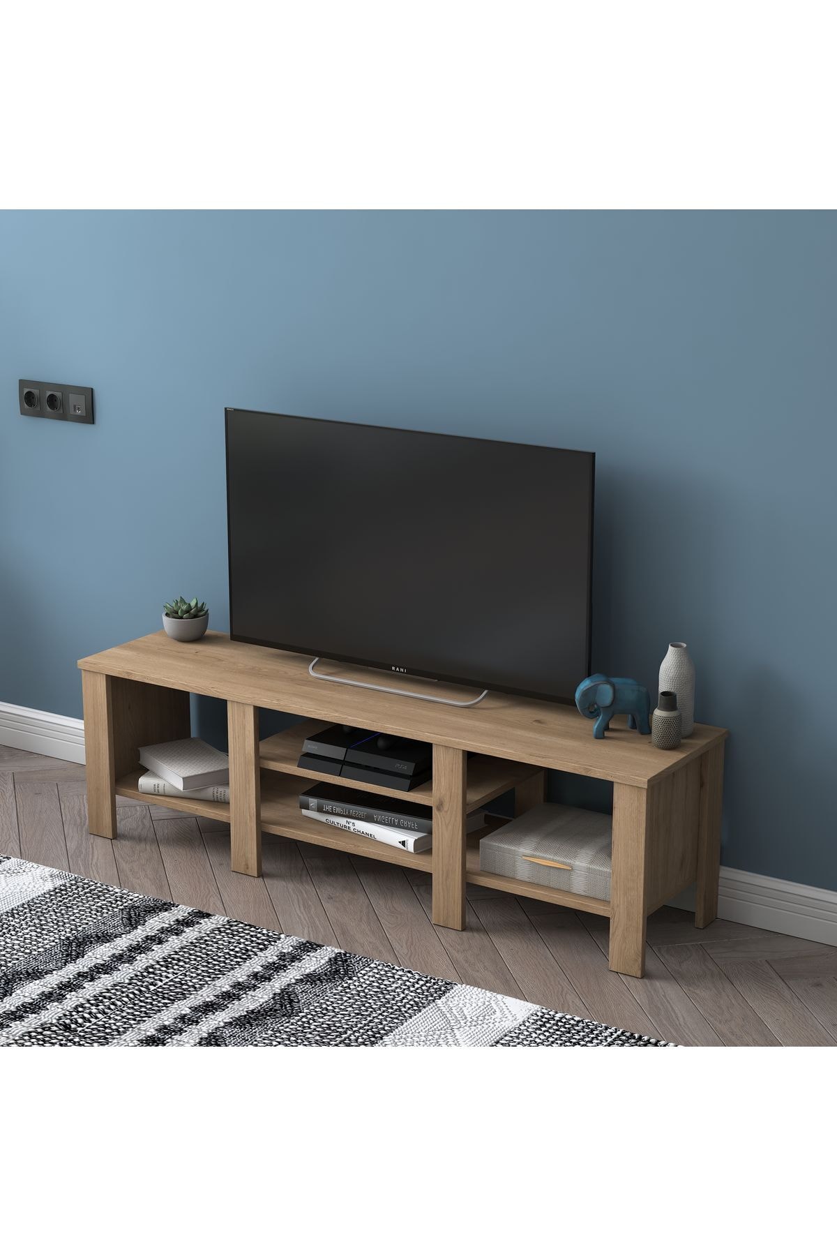 Rani Mobilya Rani Aa113 Tv Ünitesi Modern Tv Sehpası Ceviz 140 Cm