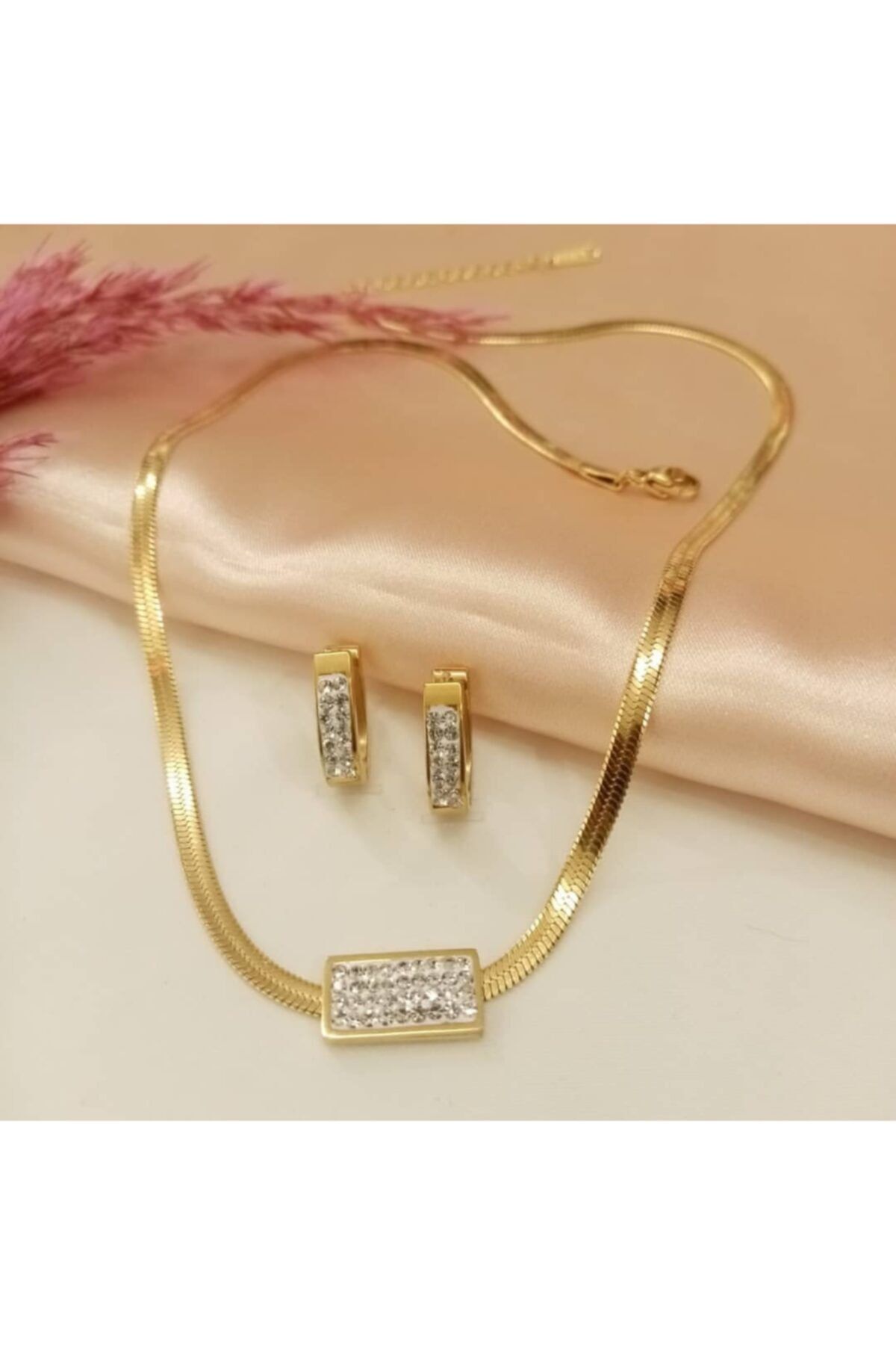 bynora 316l Çelik Gold Taşlı Kombin