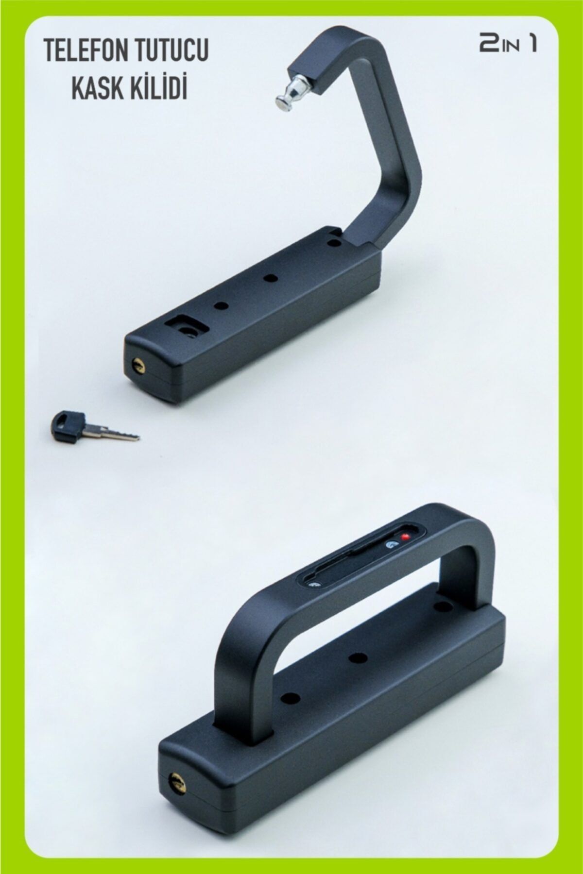 TWO S Hp Lock / Kask Kilidi & Telefon Tutucu + Kask Kılıfı (yeşil)