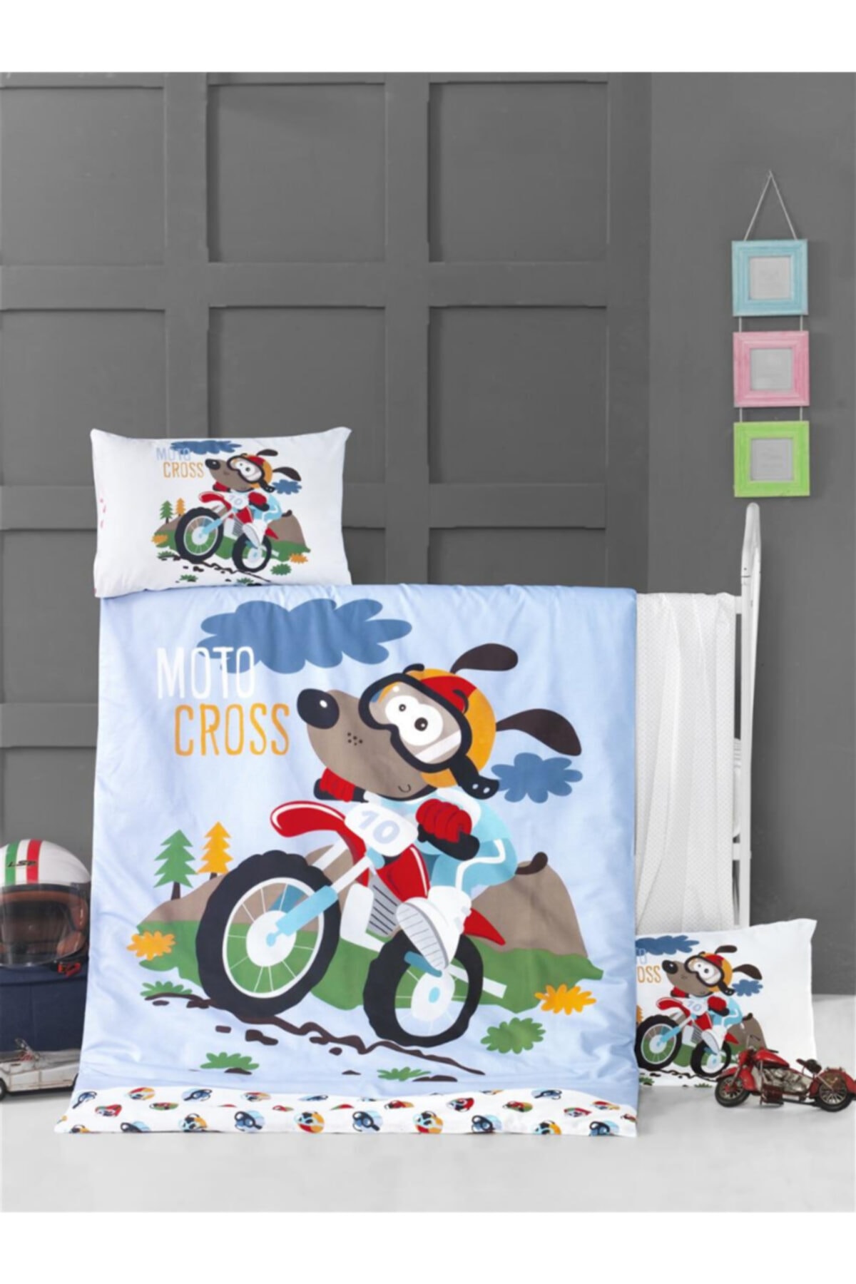 Komfort Home Bebek Uyku Seti Pamuk Moto Cross