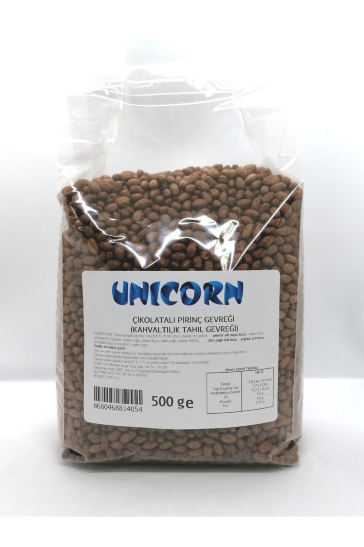 UNICORN Çikolatalı Pirinç Gevreği 500 Gr