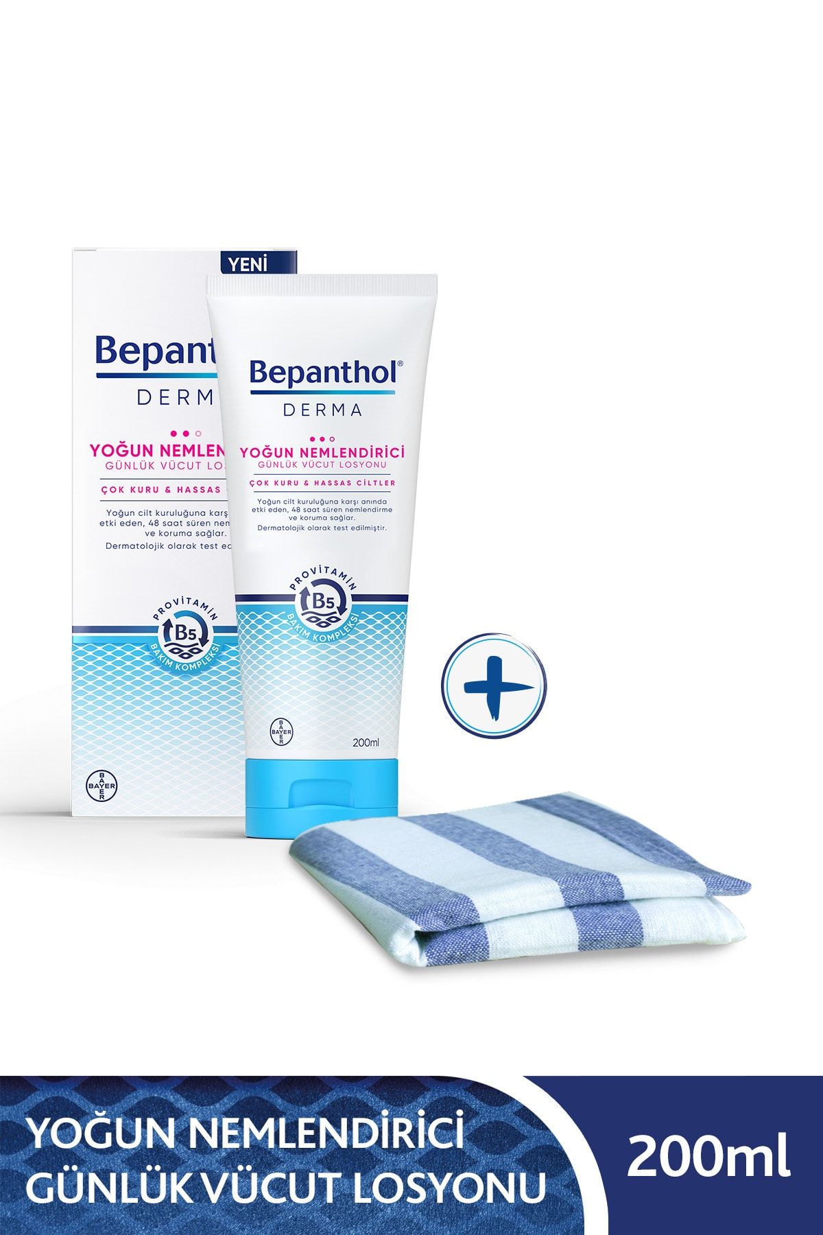 Bepanthol Derma Yoğun Nemlendirici Losyon 200 Ml + Peştamal