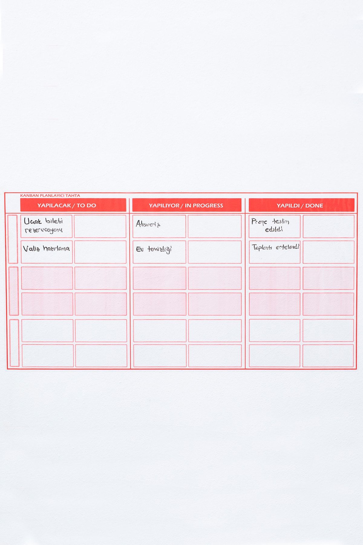 Farklı Bi Kağıt Pratik Tutunabilir Kanban Planlayıcı Takvim Çizelgesi + Kalem Hediyeli