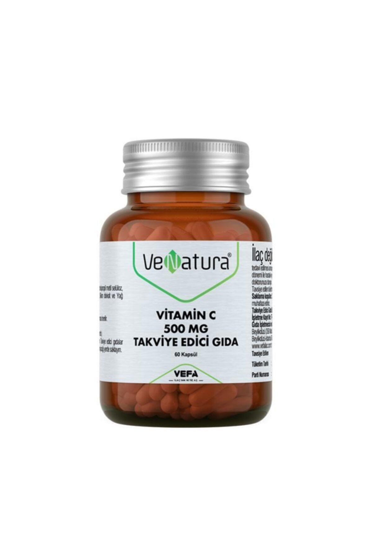 VeNatura Vitamin C 500 Mg Takviye Edici Gıda 60 Kapsül