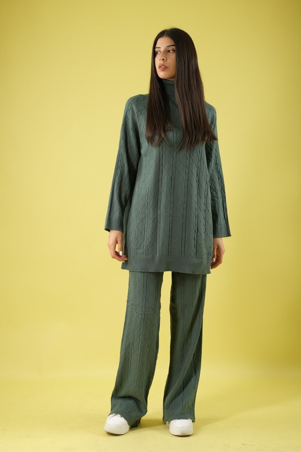 ABBRA Kadın Balıkçı Yaka Triko Takım