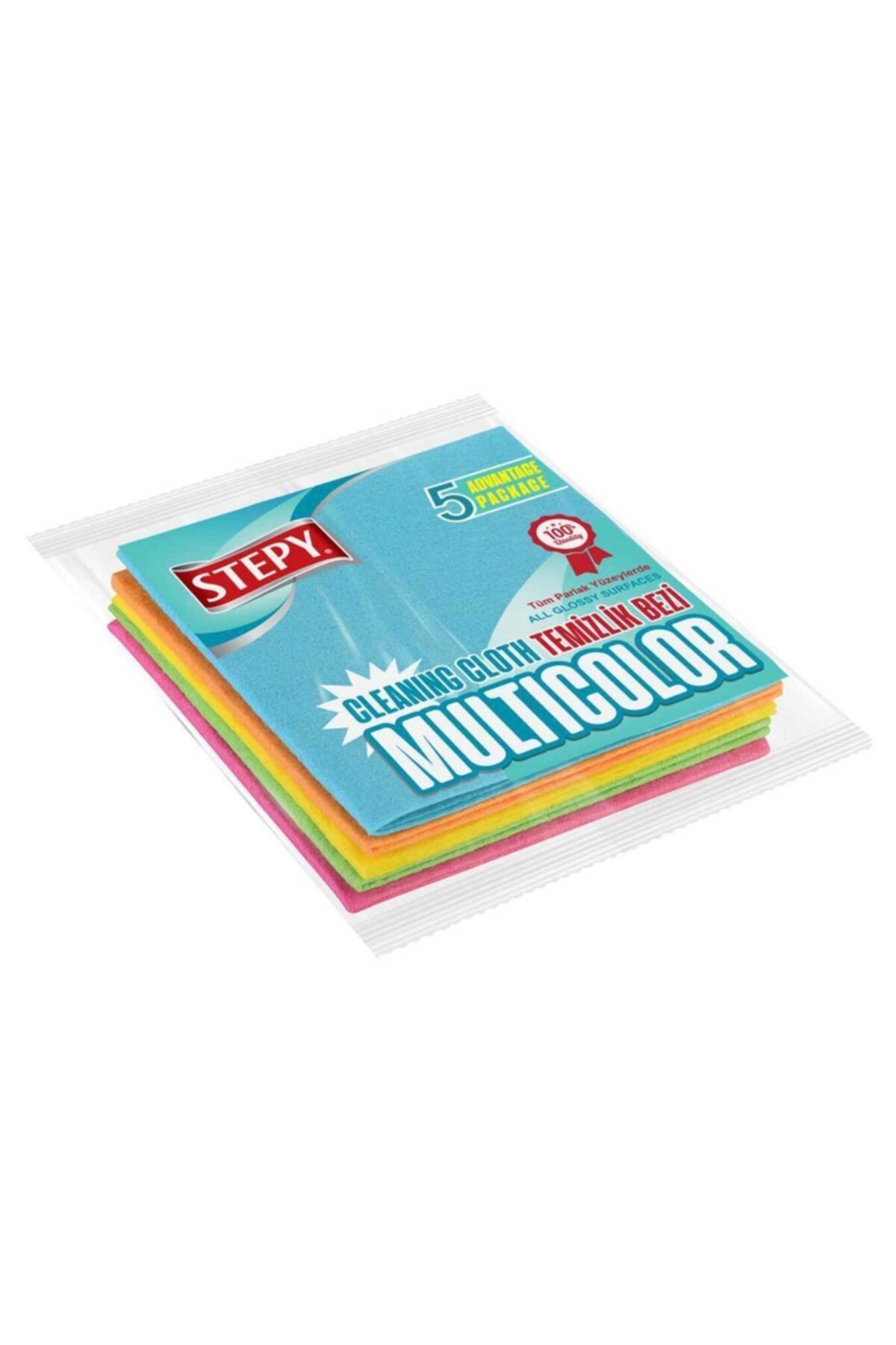 STEPY Rengarenk Temizlik Bezi 5'li Paket