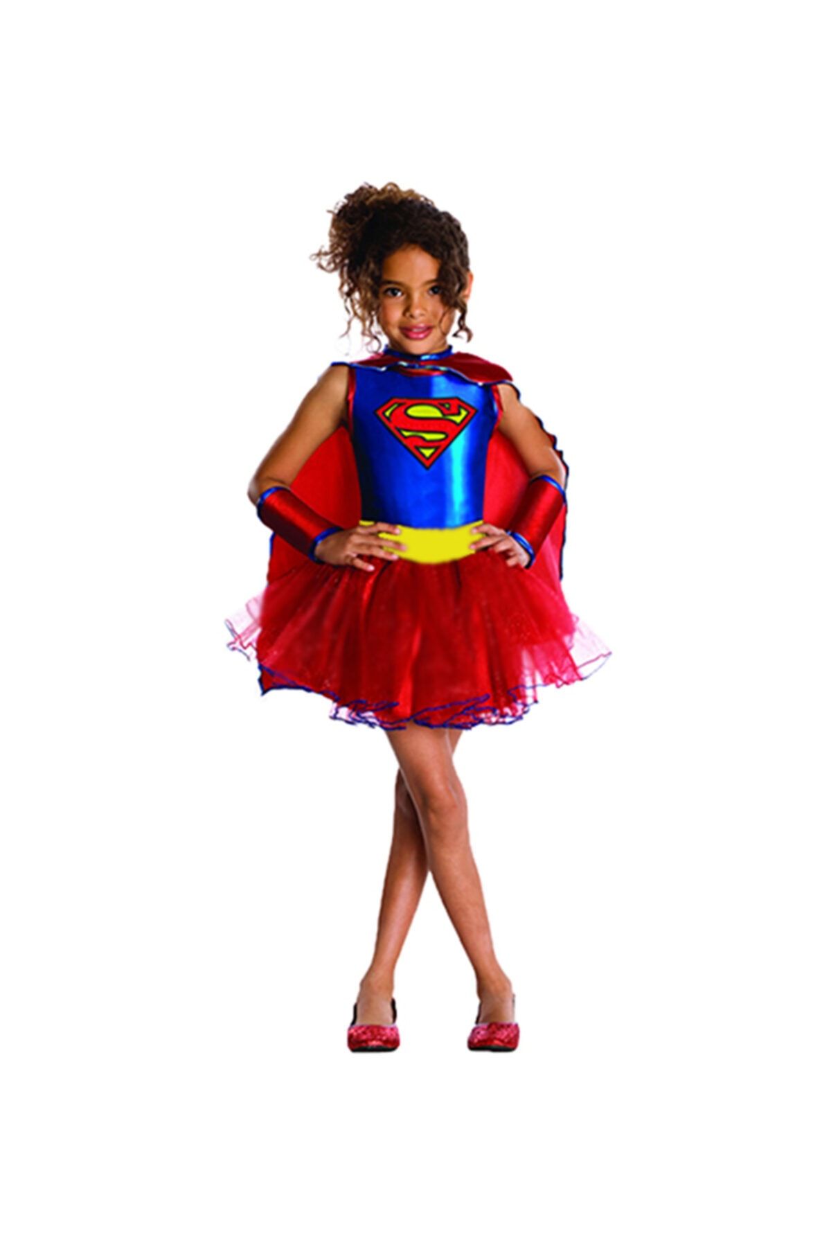Masal Kostüm Super Kız Supergirl Çocuk Kostümü Msl-62