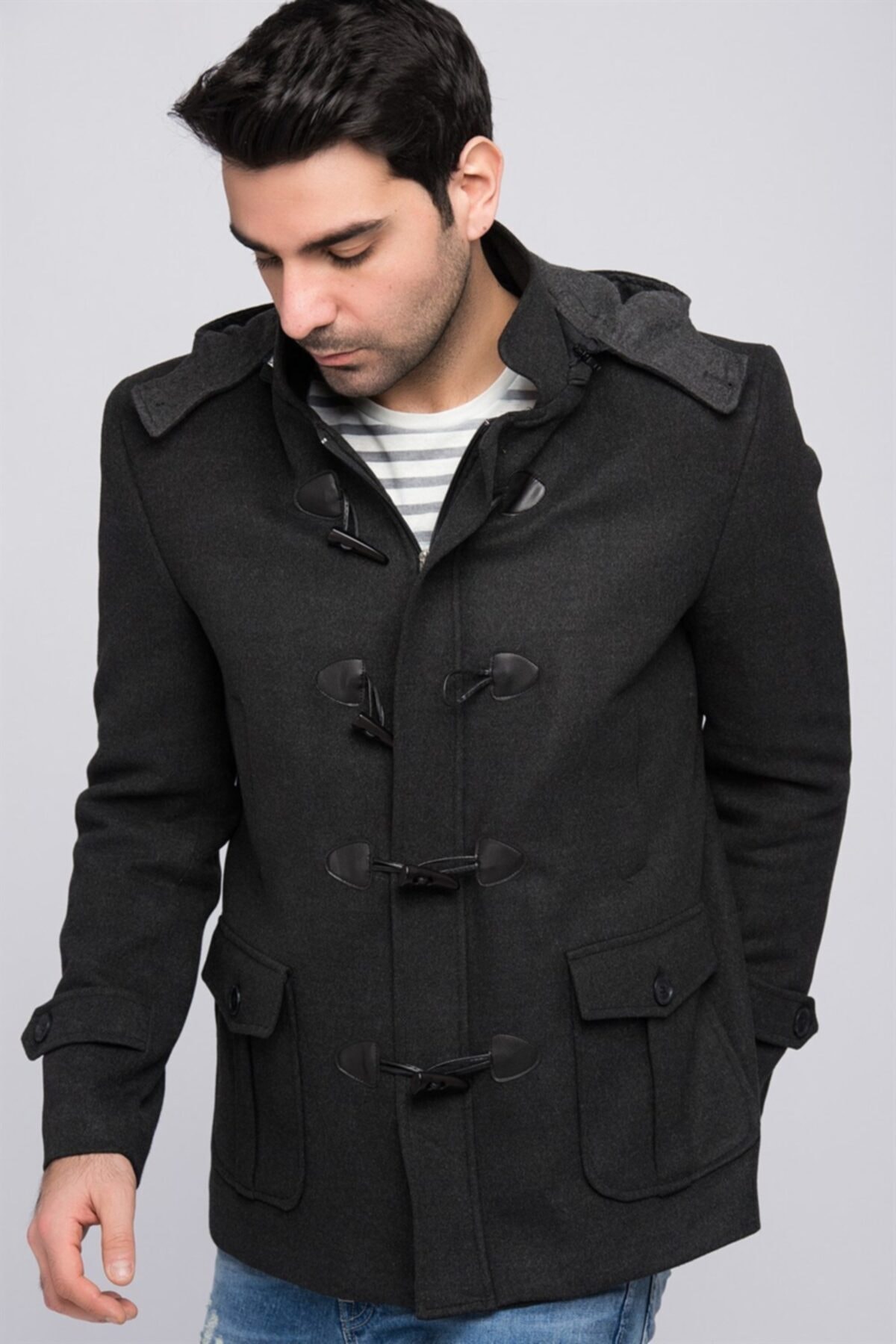 Dewberry Erkek Antrasit Palto - 1020001P8310