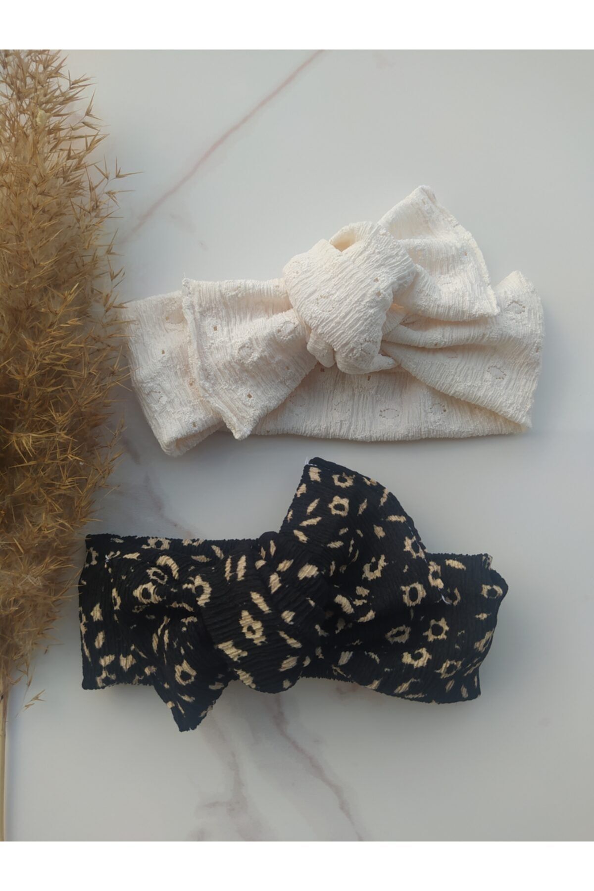 Mellonia Cc Siyah Çıtır Papatya 2'li Bebek Bandana Seti