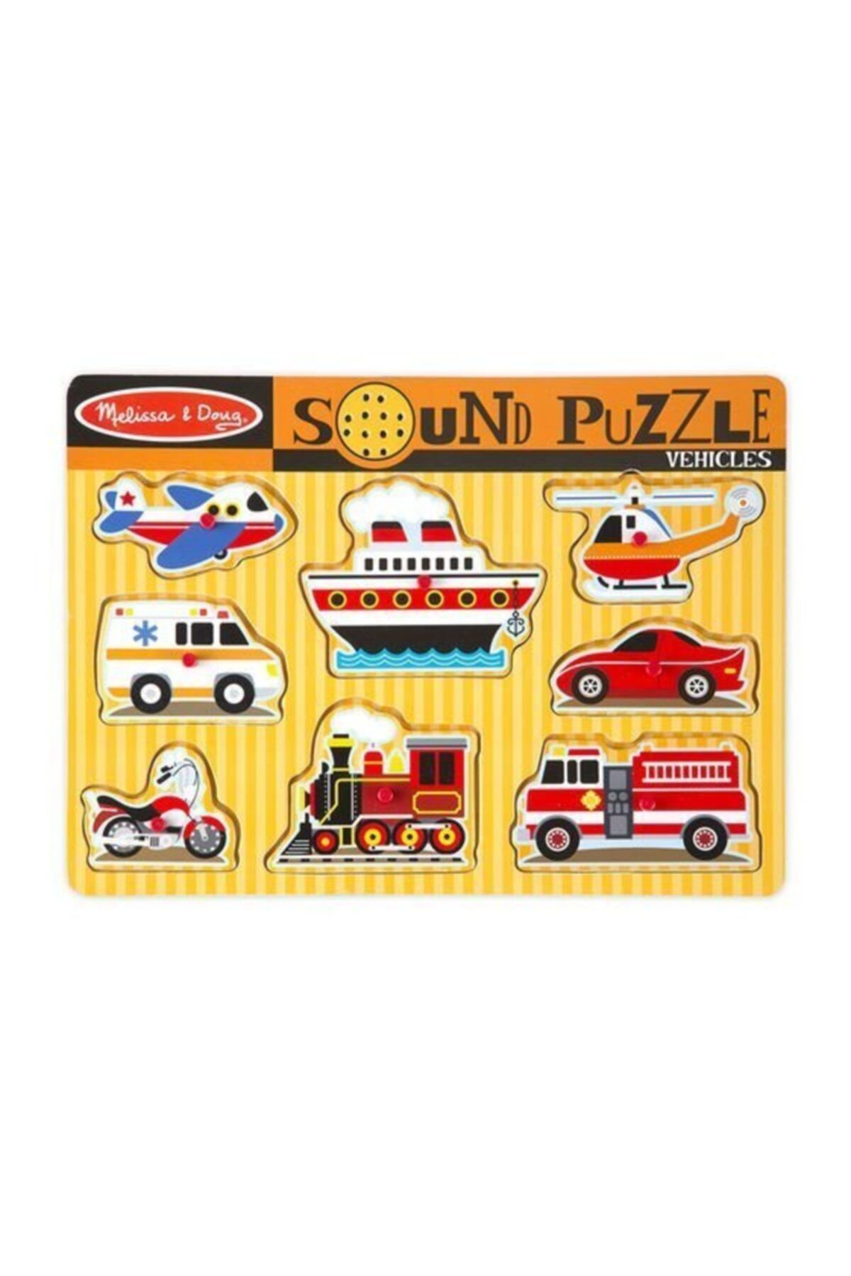 Melissa & Doug Ahşap Sesli Yapboz - Araçlar