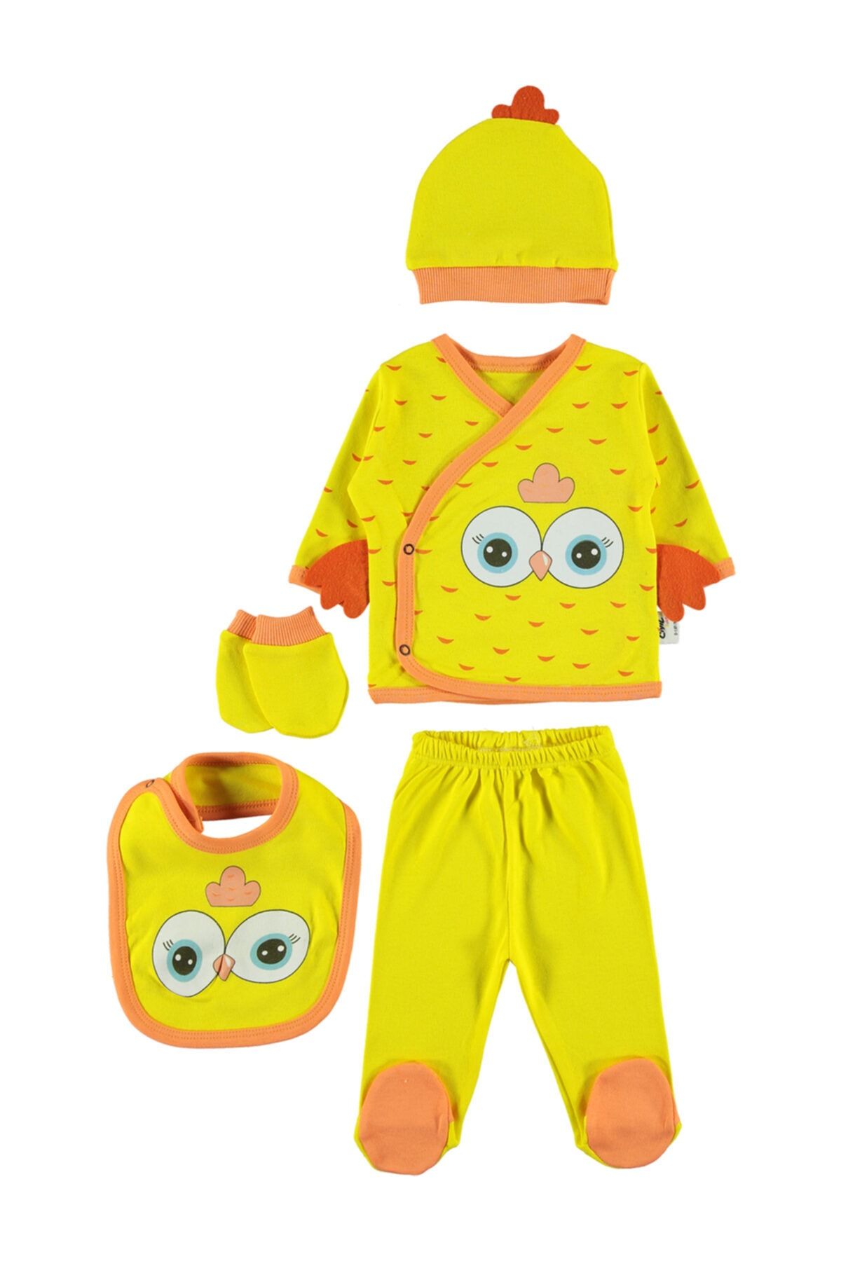 Civil Baby Bebek 5li Zıbın Takımı Yeni Doğan Sarı