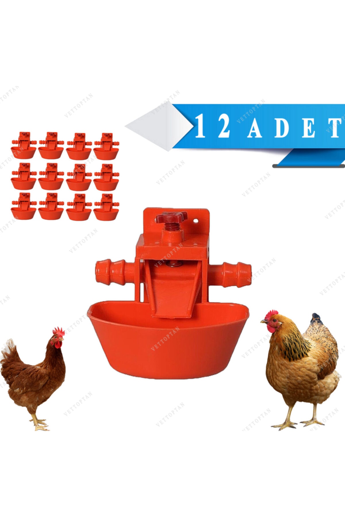 Endiket Otomatik Akıllı Tavuk Civciv Suluğu Suluk 12 Adet Hindi Kaz Ördek Bıldırcın Güvercin Sülün Hünkari