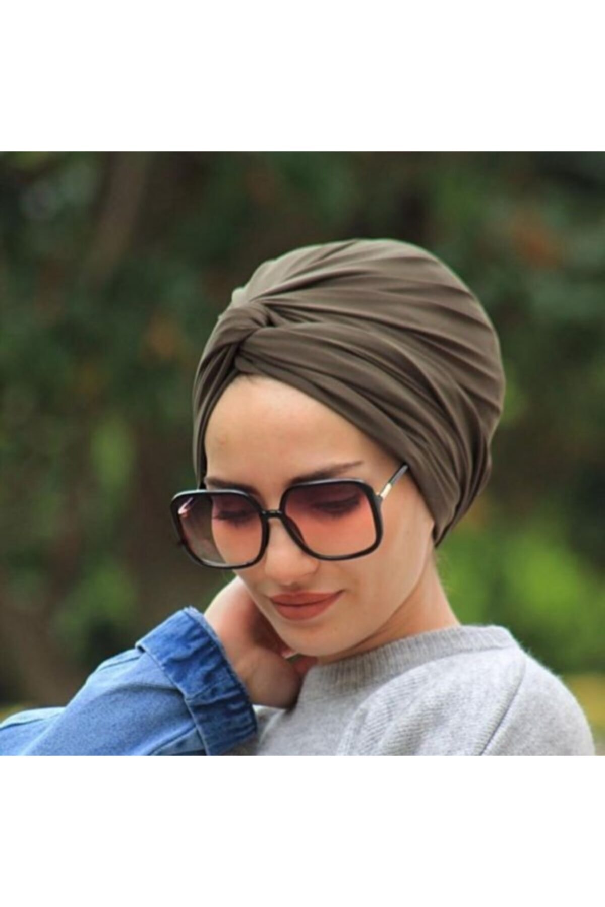 Zehra Hazır Havuz Tesettür Giyim Dolama Bone Haki Hazır Model - Özel Tasarım- Yeni Model Tesettür Giyim