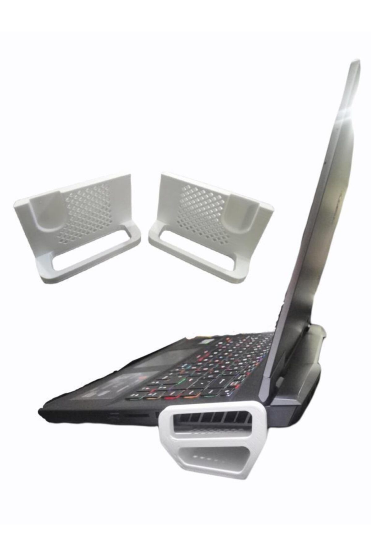 Tvet Laptop Yükseltici Notebook Standı Taşınabilir Bilgisayar Standı Beyaz T40432