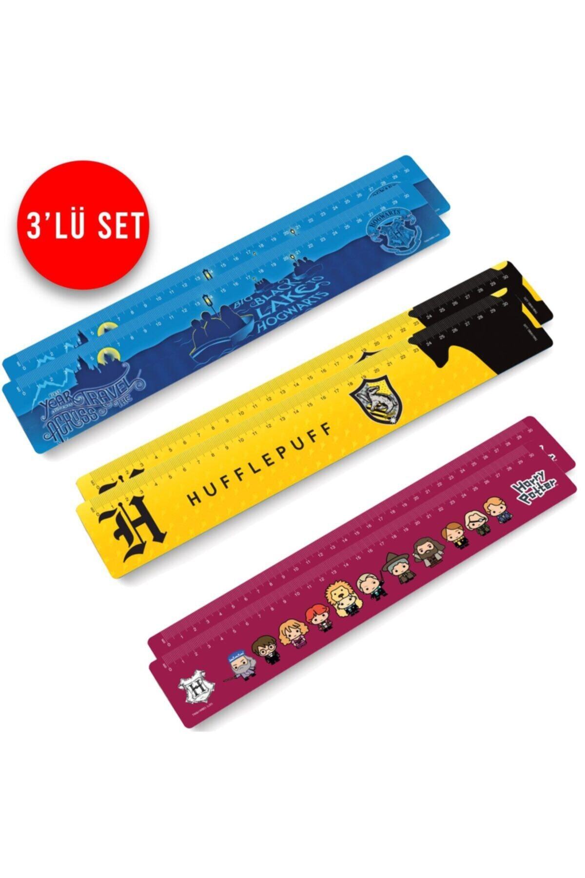 GiFi Cetvel 3'lü Set Harry Potter & Hufflepuff Tasarım Lisanslı 30 cm