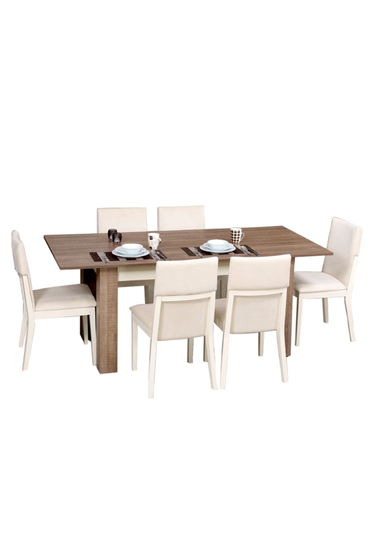 PASİFİC HOME Bois Açılır Yemek Masası Koyu Meşe