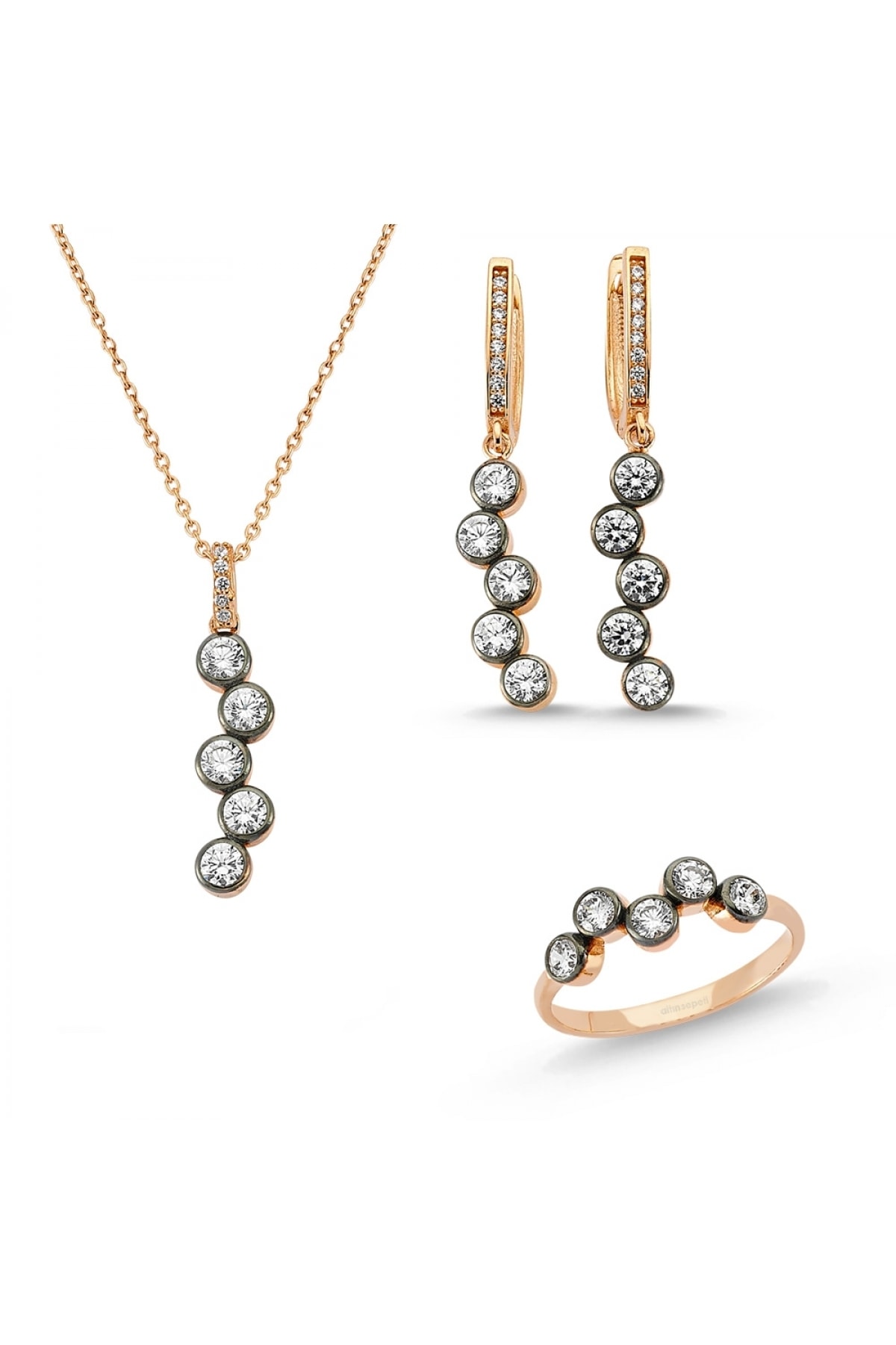 Altın Sepeti Yağmur Damlaları Altın Takım