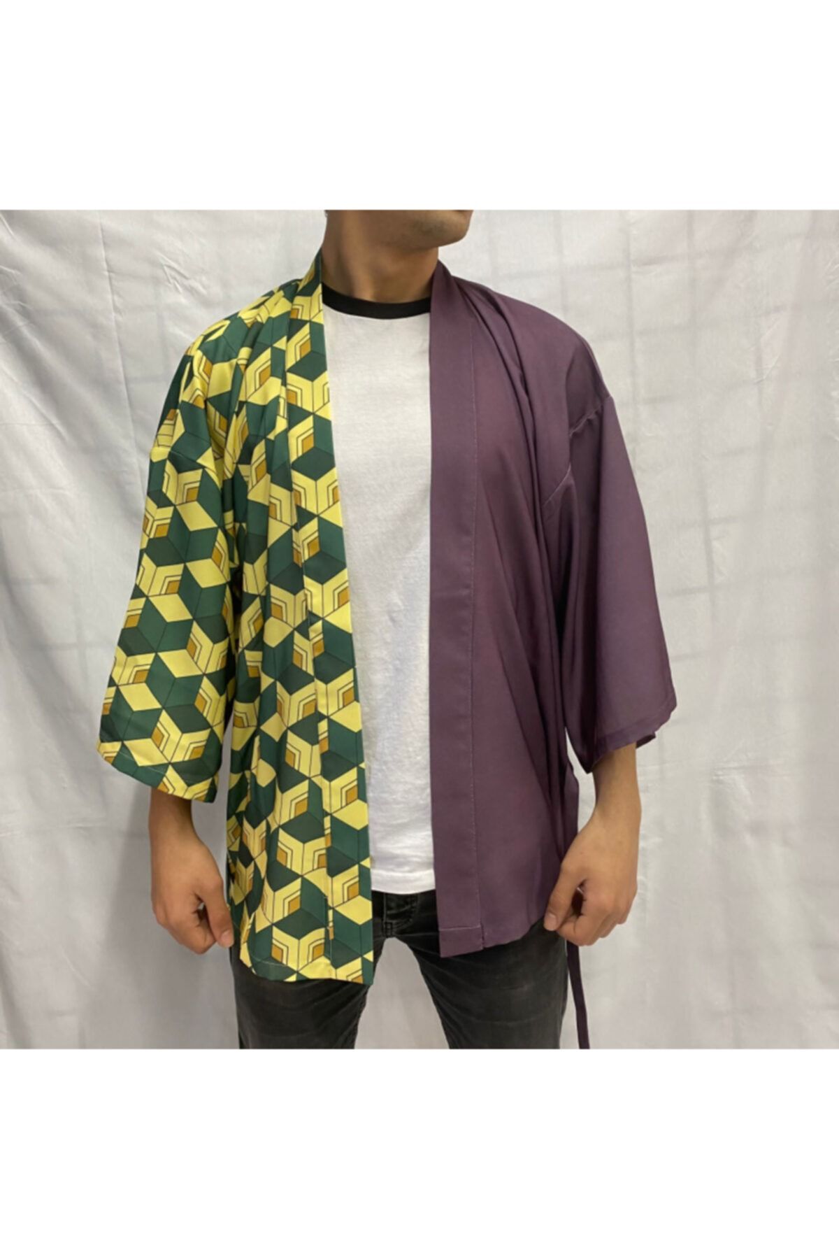 Köstebek Anime Demon Slayer: Kimetsu No Yaiba Tomioka Giyu Unisex Kimono