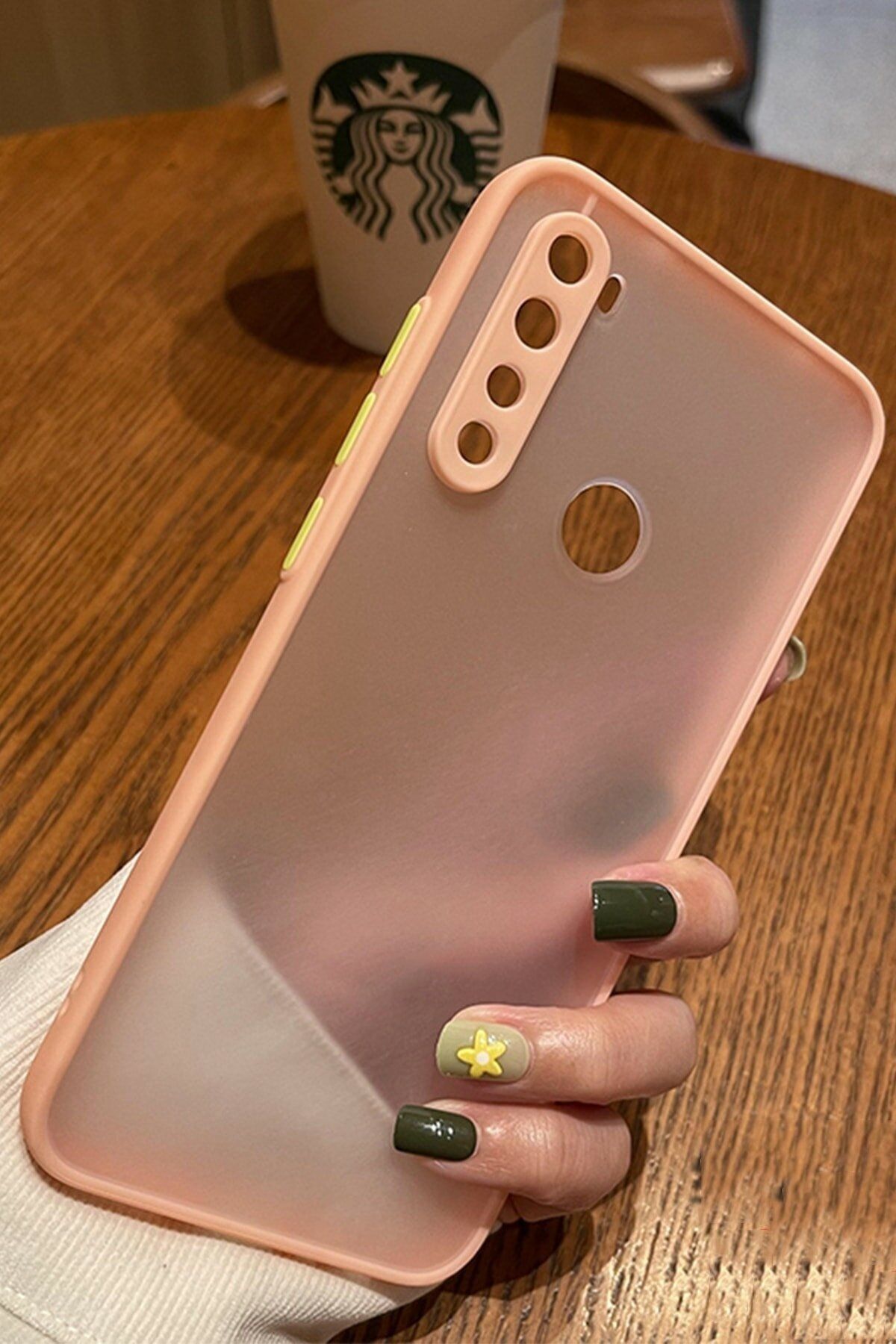 KVK PRİVACY Xiaomi Redmi Note 8 Kılıf Hux Kamera Korumalı Silikon Pembe