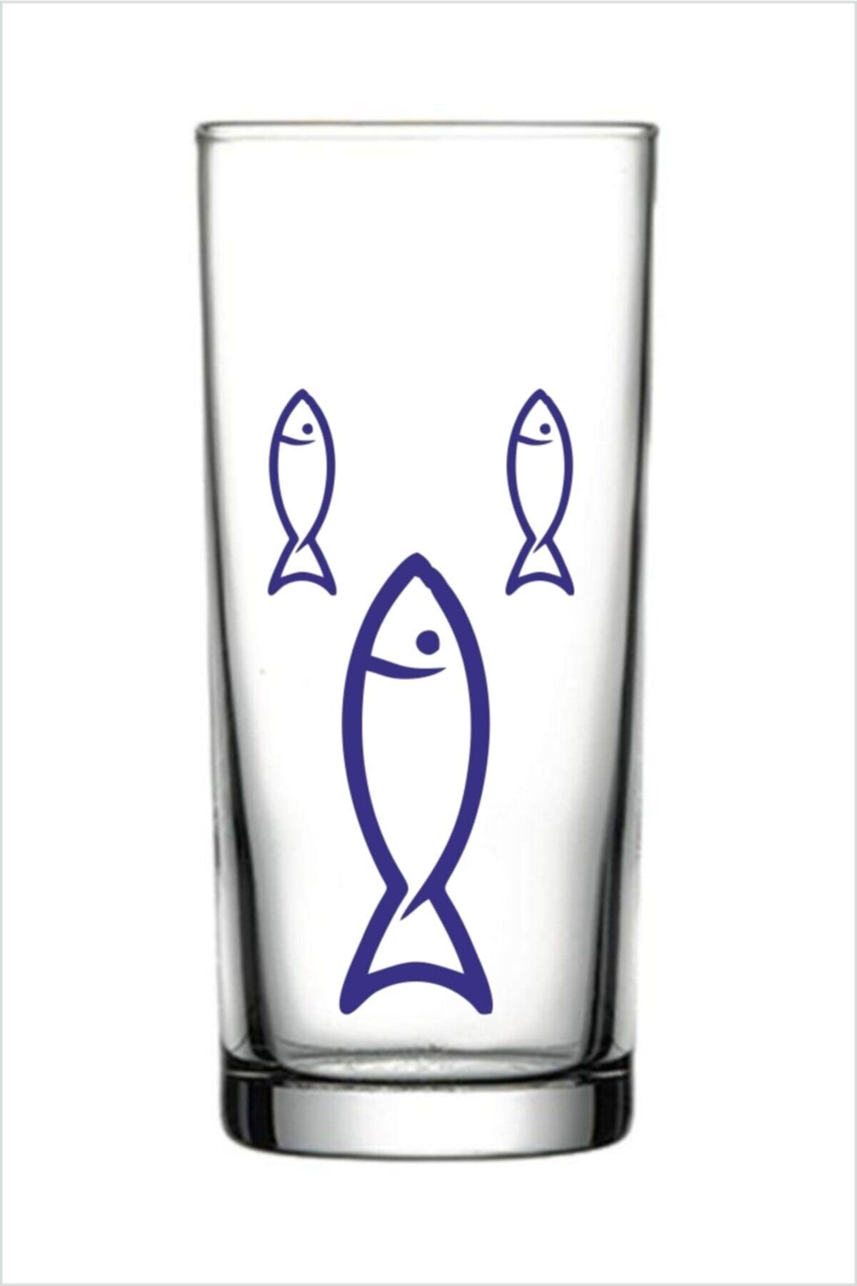Paşabahçe Marin, Aqua, Balık Desenli Rakı Bardağı