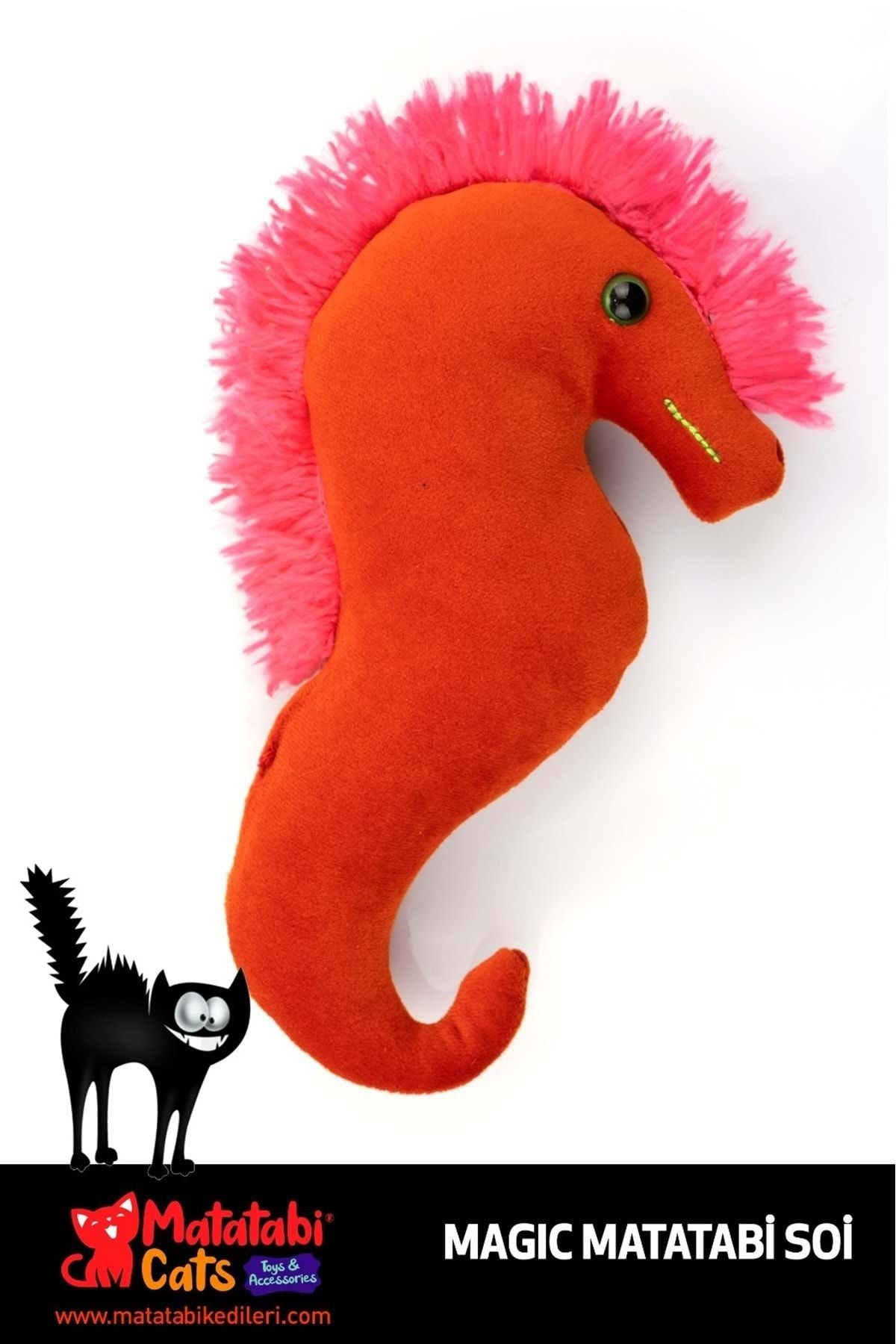 matatabi kedileri Matatabi Soi Deniz Atı Çıngıraklı Sesli Kedi Oyuncağı. 28 Cm