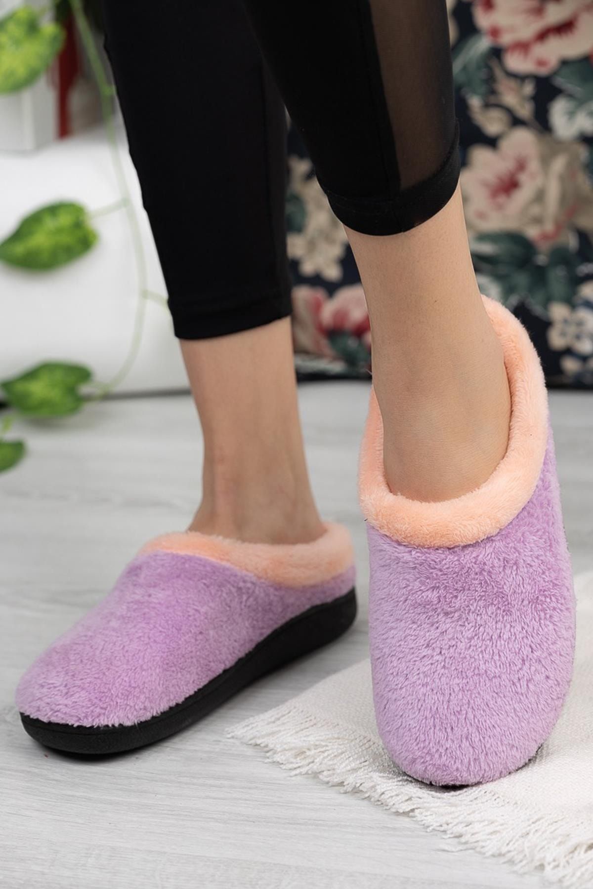 Moda Frato Gz-12074 Kadın Ev Terliği Kışlık Yünlü Terlik