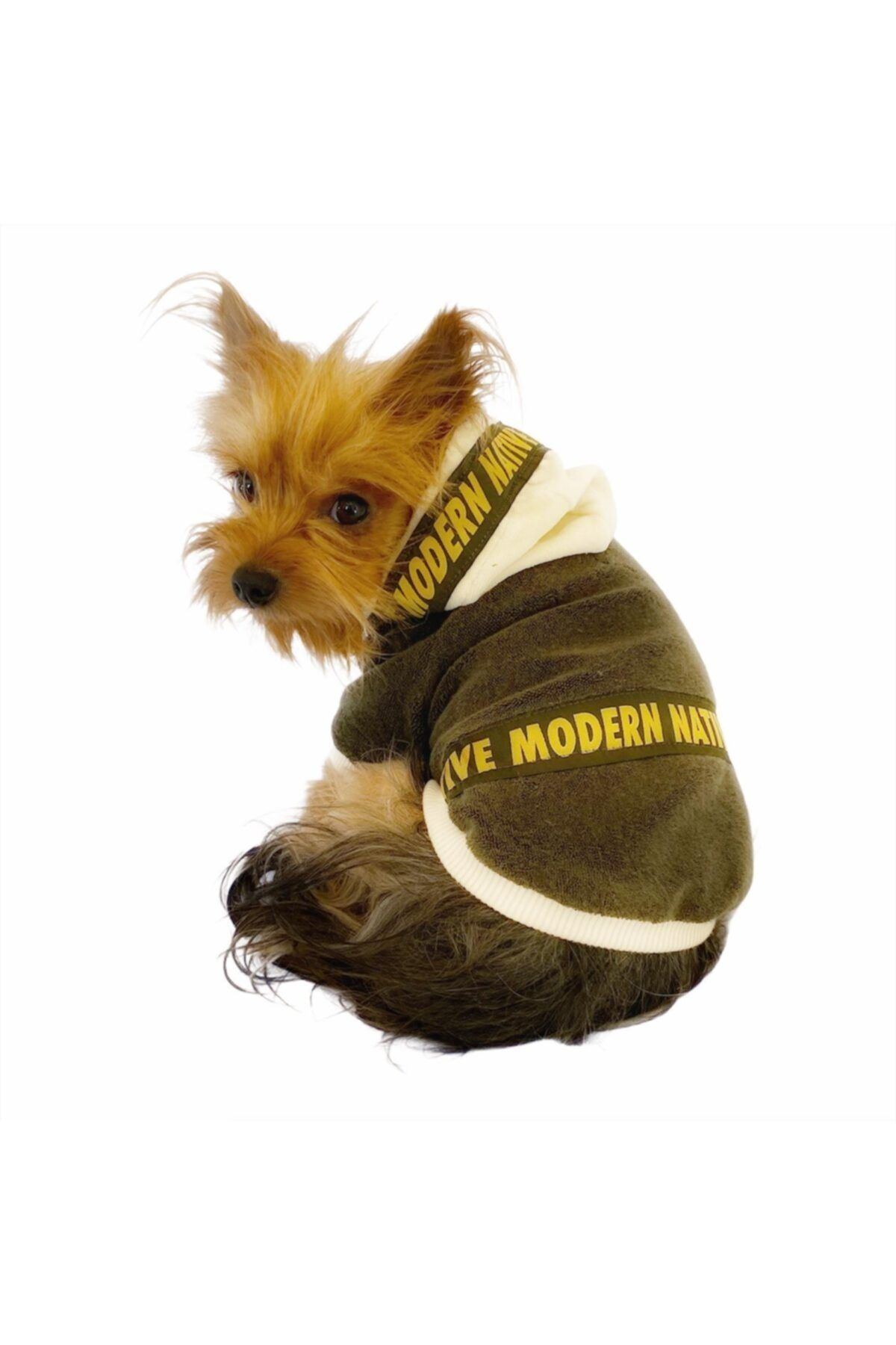 Kemique Modern Native Velvet Kapüşonlu Köpek Kazağı