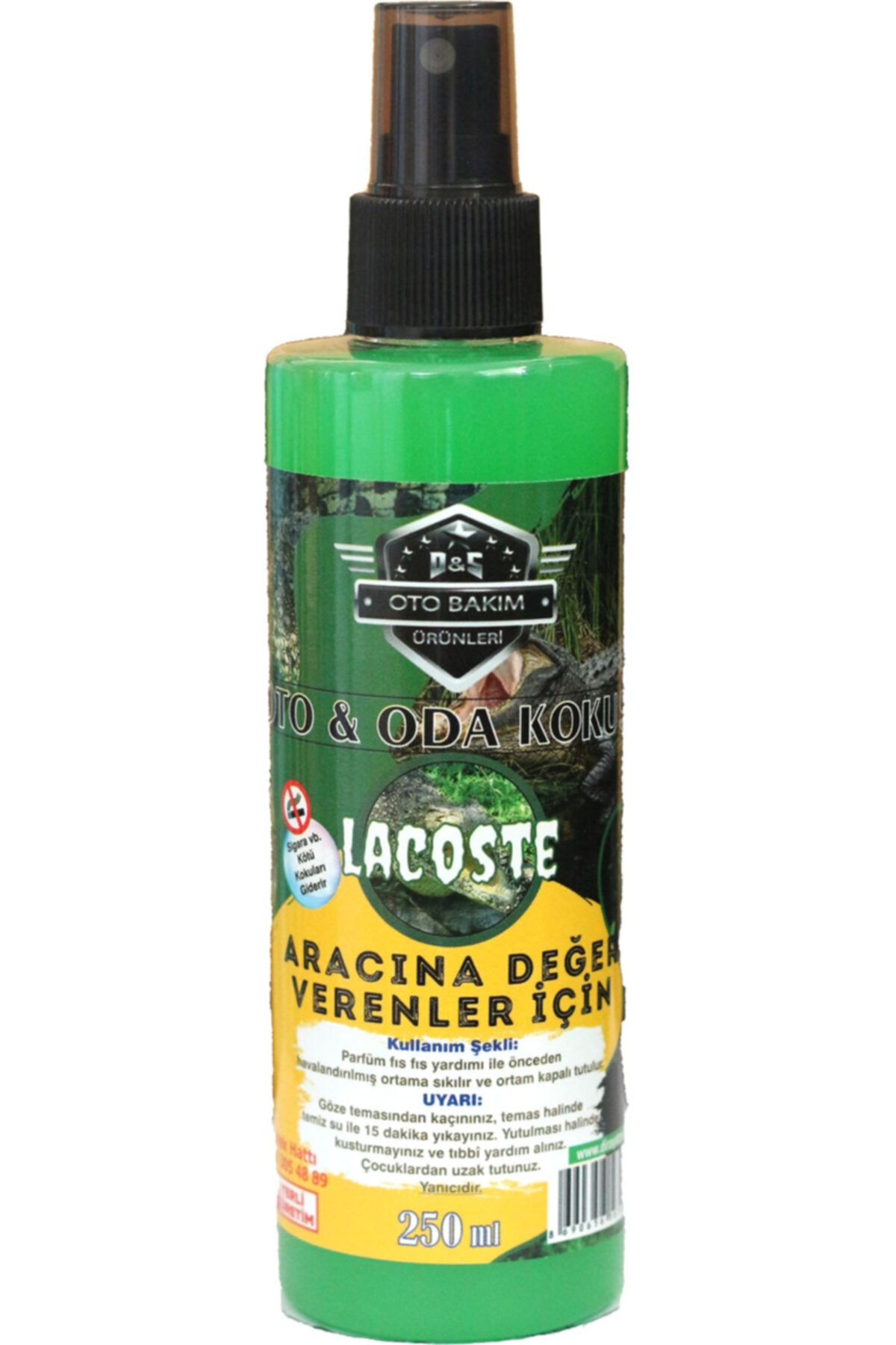 DirayStore Oto Kokusu Lacoste Oto Kokusu Ortam Kokusu Oda Parfümü Sprey 250 ml