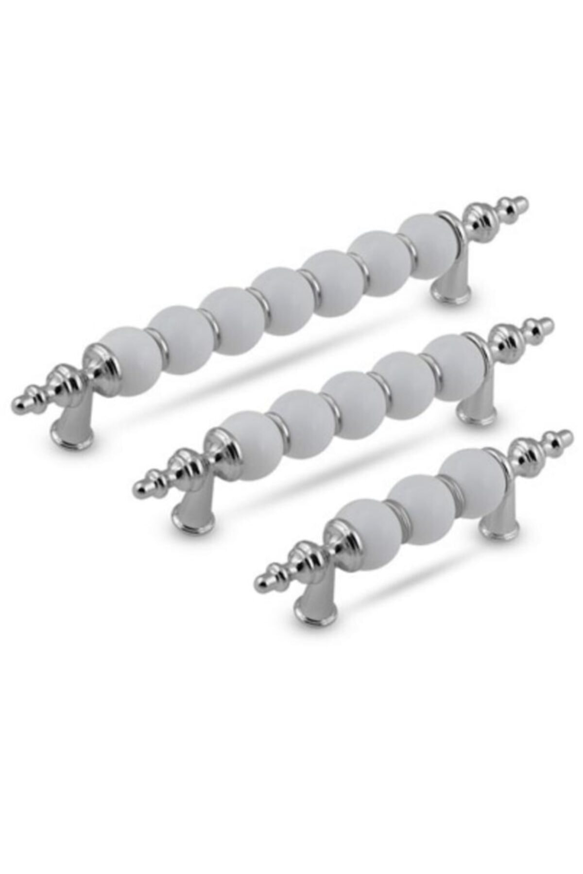 Asil Metal Polimer Modern Lüks Mobilya Dolap Çekmece Kulpları (2 Adet ) 160 Mm Krom