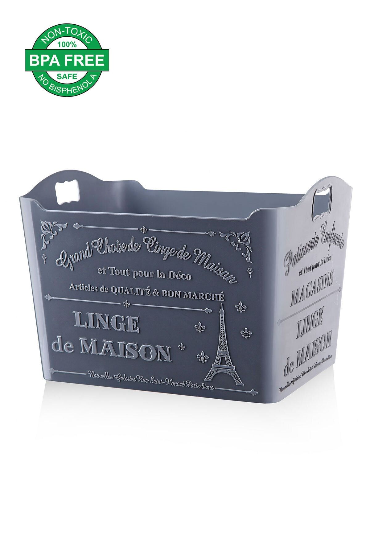FERHOME Eiffel Organizer Sepet 1,5 Lt Mutfak Banyo Saklama Kutusu Eyfel Makyaj Ev Gereçleri Düzenleyici
