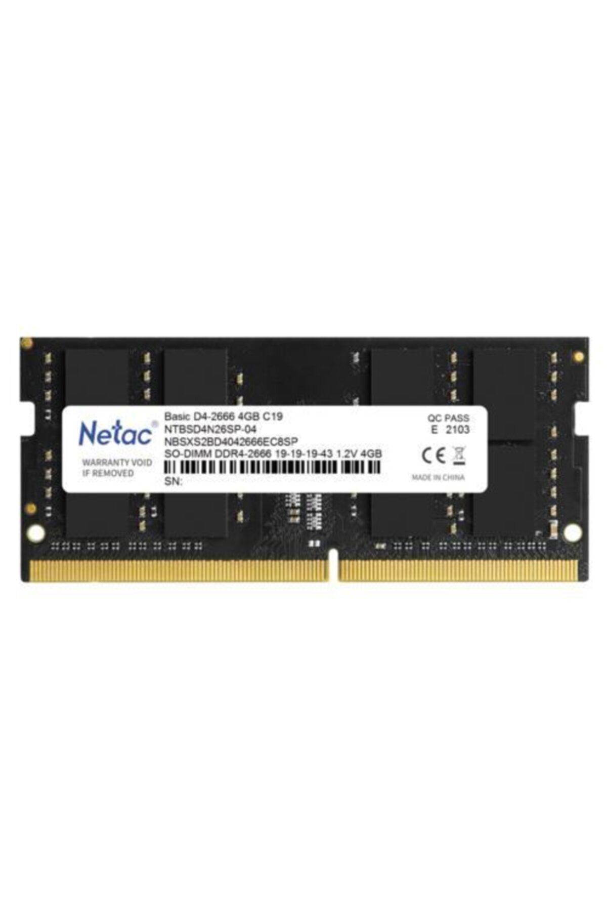 Netac Basic Ntb 4gb 2666mhz Ddr4 Ntbsd4n26sp-04