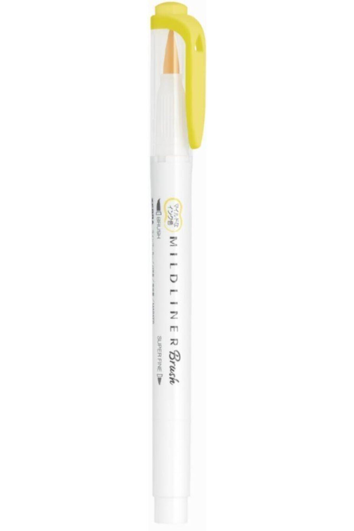 Zebra Mildliner Brush Çift Taraflı Fırça Uçlu Kalem Limon Sarısı