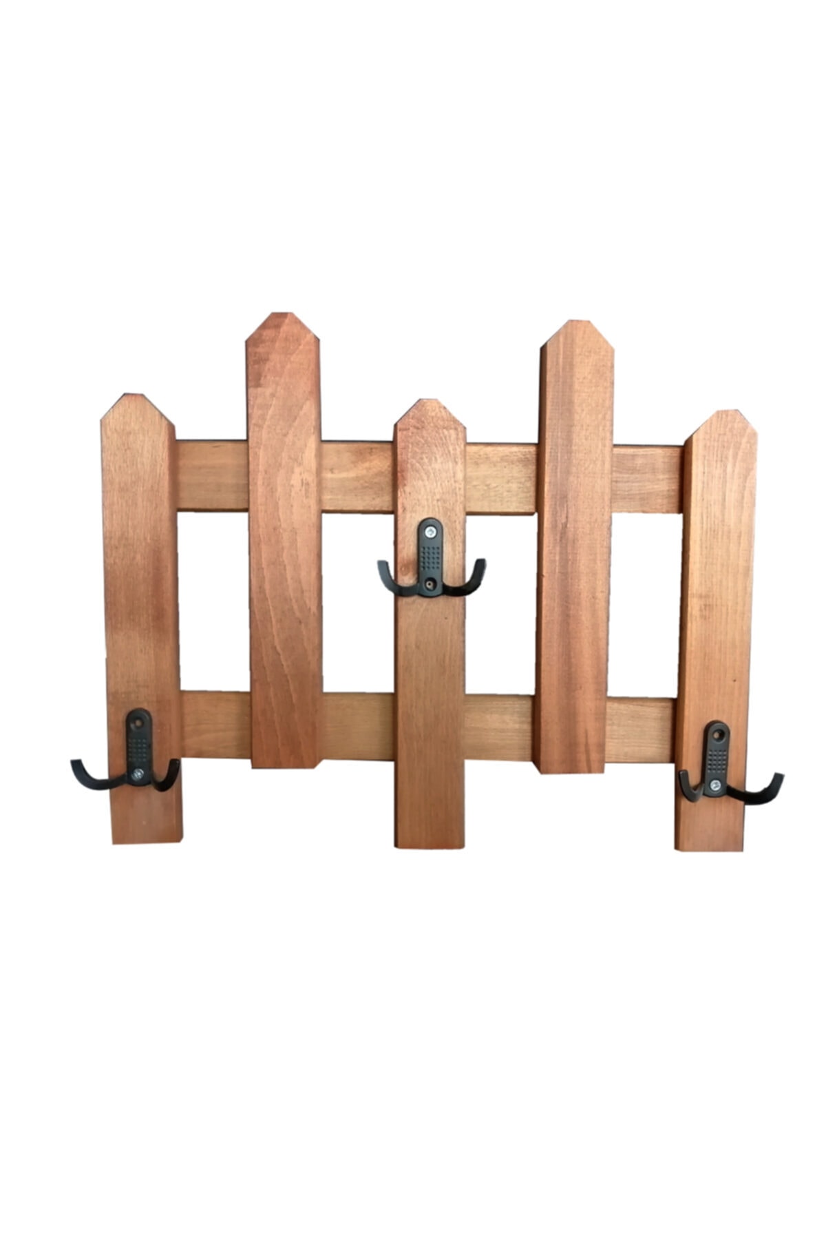 Apak Ahşap Dekoratif Duvar Ve Kapı Askısı Elbise Askılık Çit Modelı 3 Askılı
