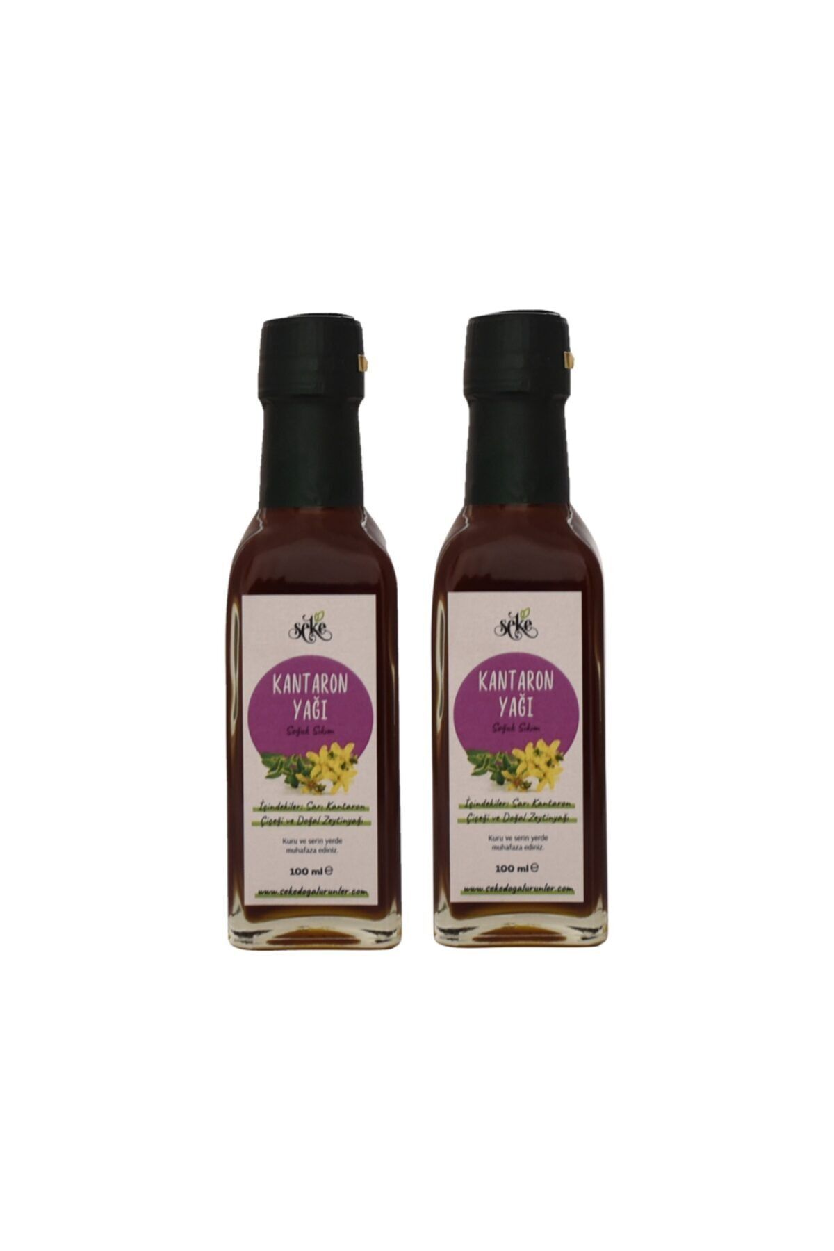 SEKE %100 Doğal Sarı Kantaron Otu Yağı 200 ml (2 X 100 ML) Cam Şişe