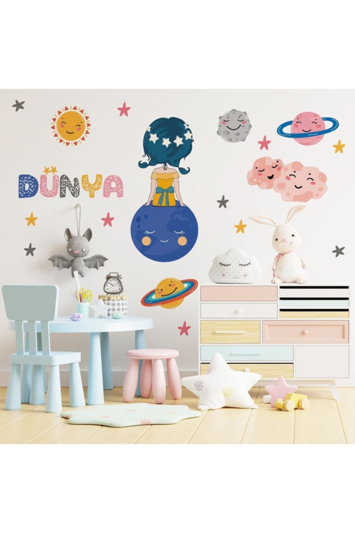 lismo kids Dünya Duvar Sticker