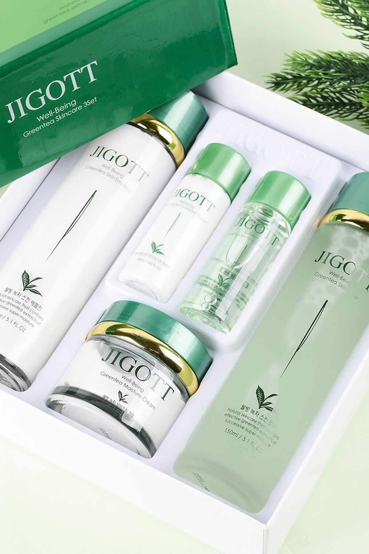 Jigott Hassas Ciltler İçin Yeşil Çay Özlü Cilt Bakım Seti Well-being Green Tea Skin Care Set