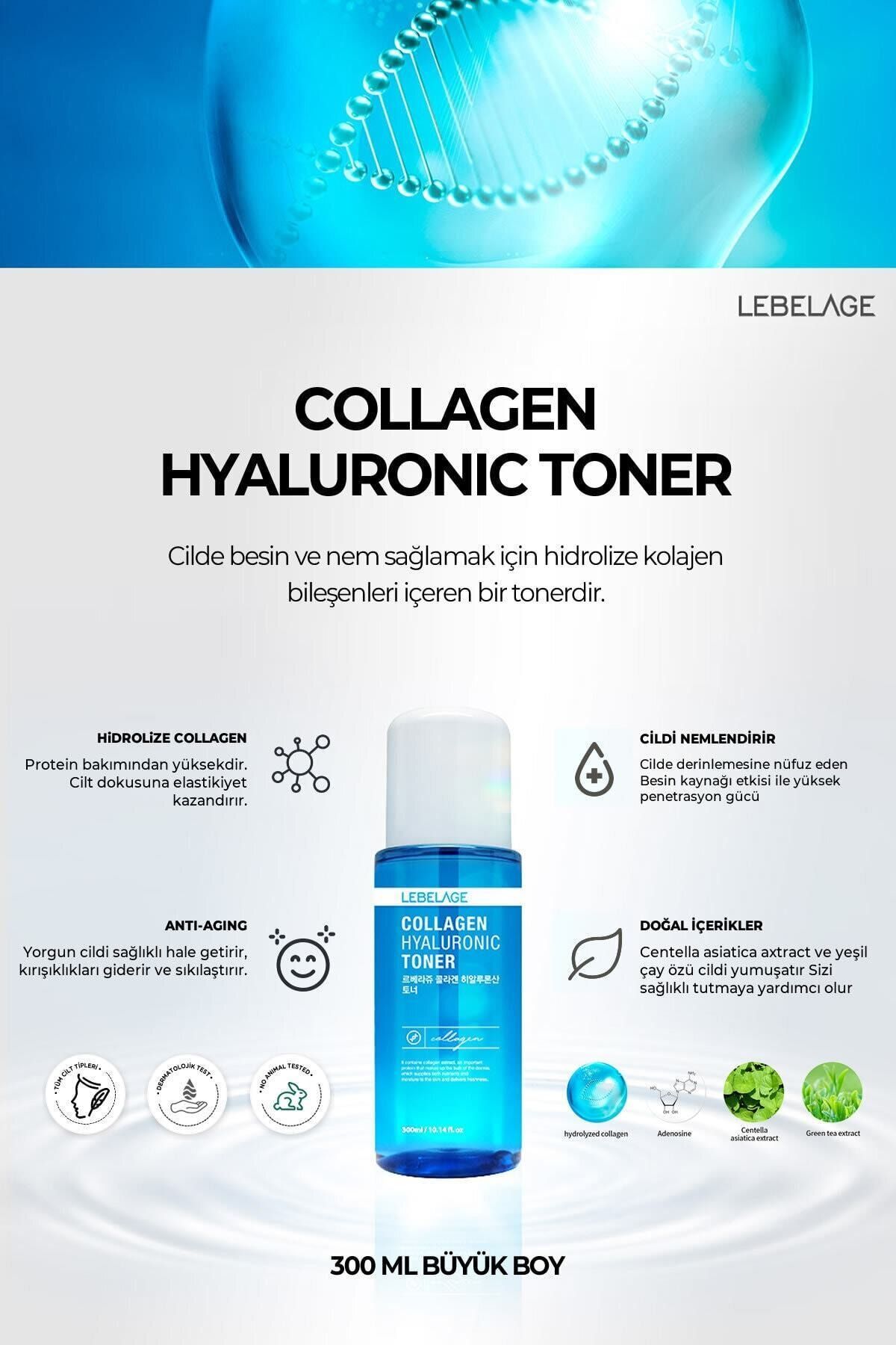 LEBELAGE Collagen Hyaluronic Nemlendirici Ve Onarıcı Toner Tonik 300 Ml