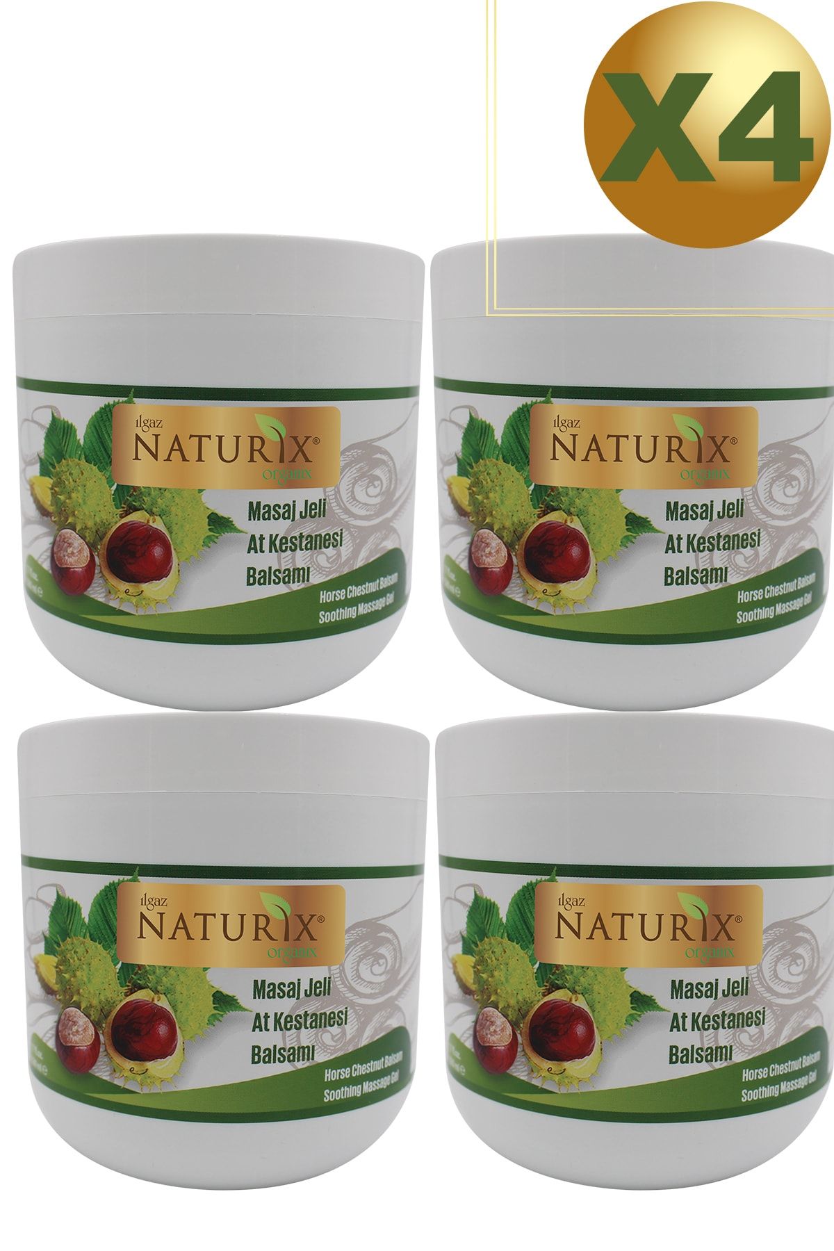Naturix At Kestanesi Masaj Jeli 500 ml  4'lü