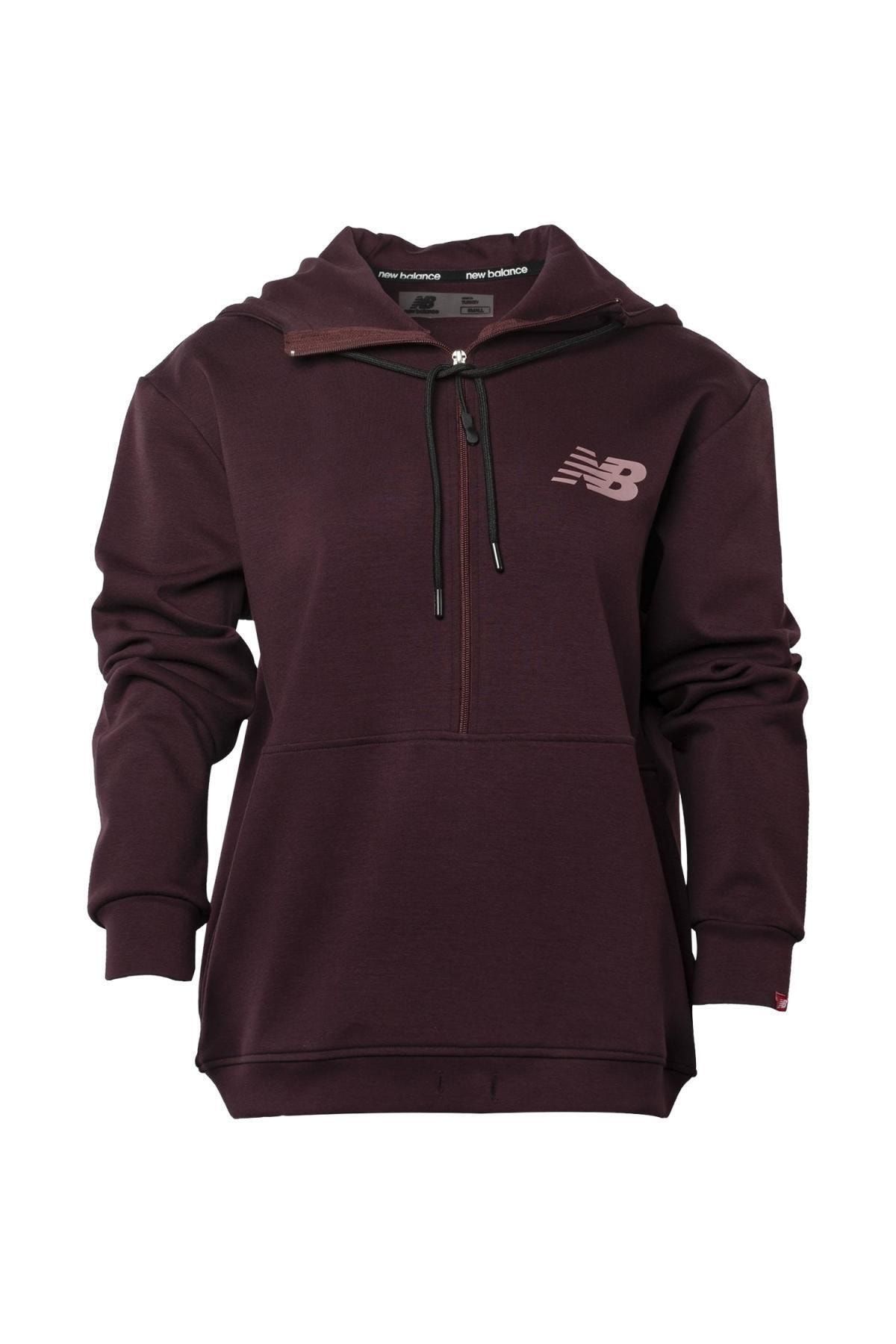 New Balance Wph3128 Nb Womens Lifestyle Hoodie Mor Kadın Sweatshirt