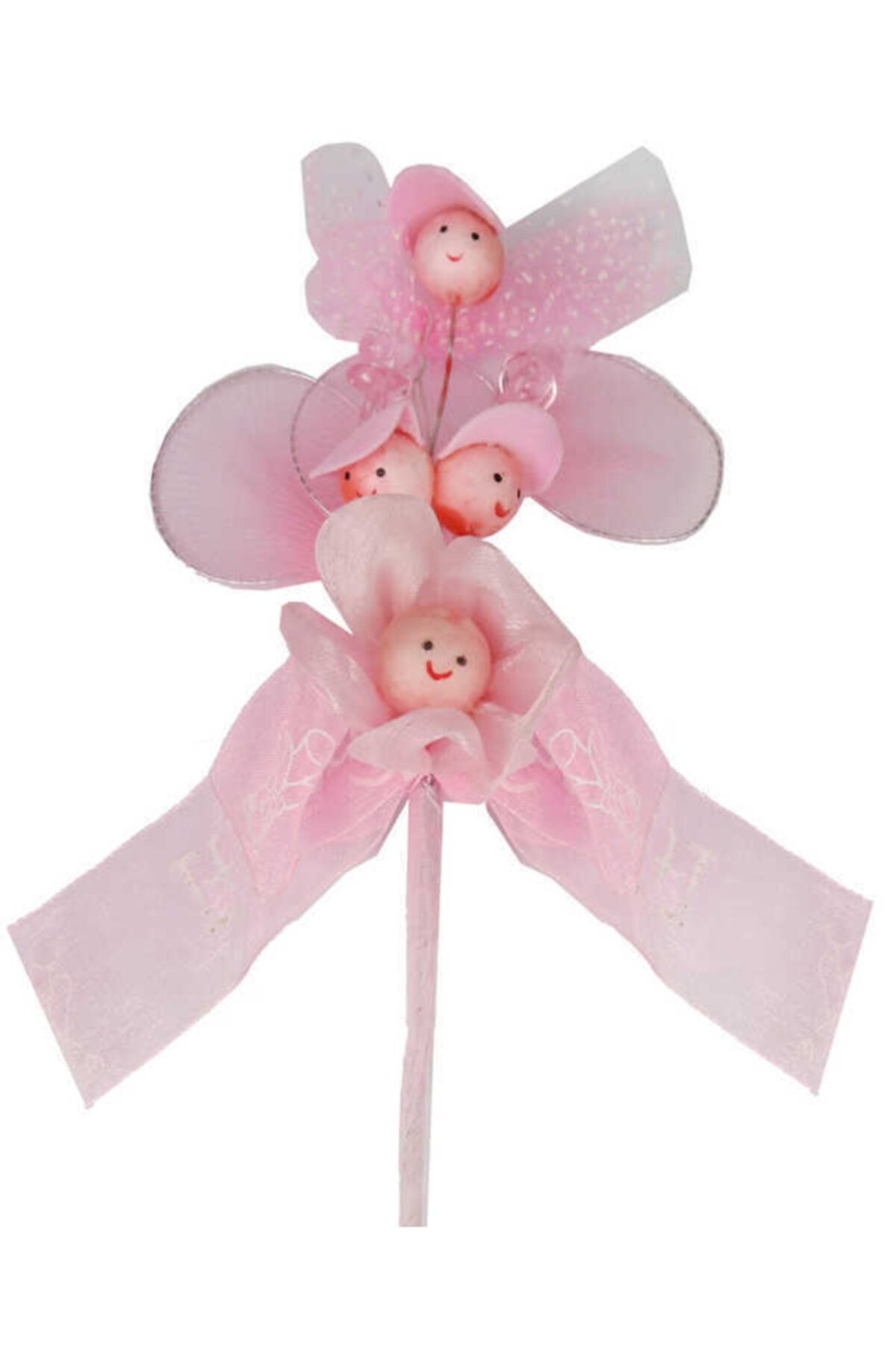 ELITETIME Çiçek Hazir Ürün Süslenmiş Pembe 6x12 Cm ( 10 Adet )