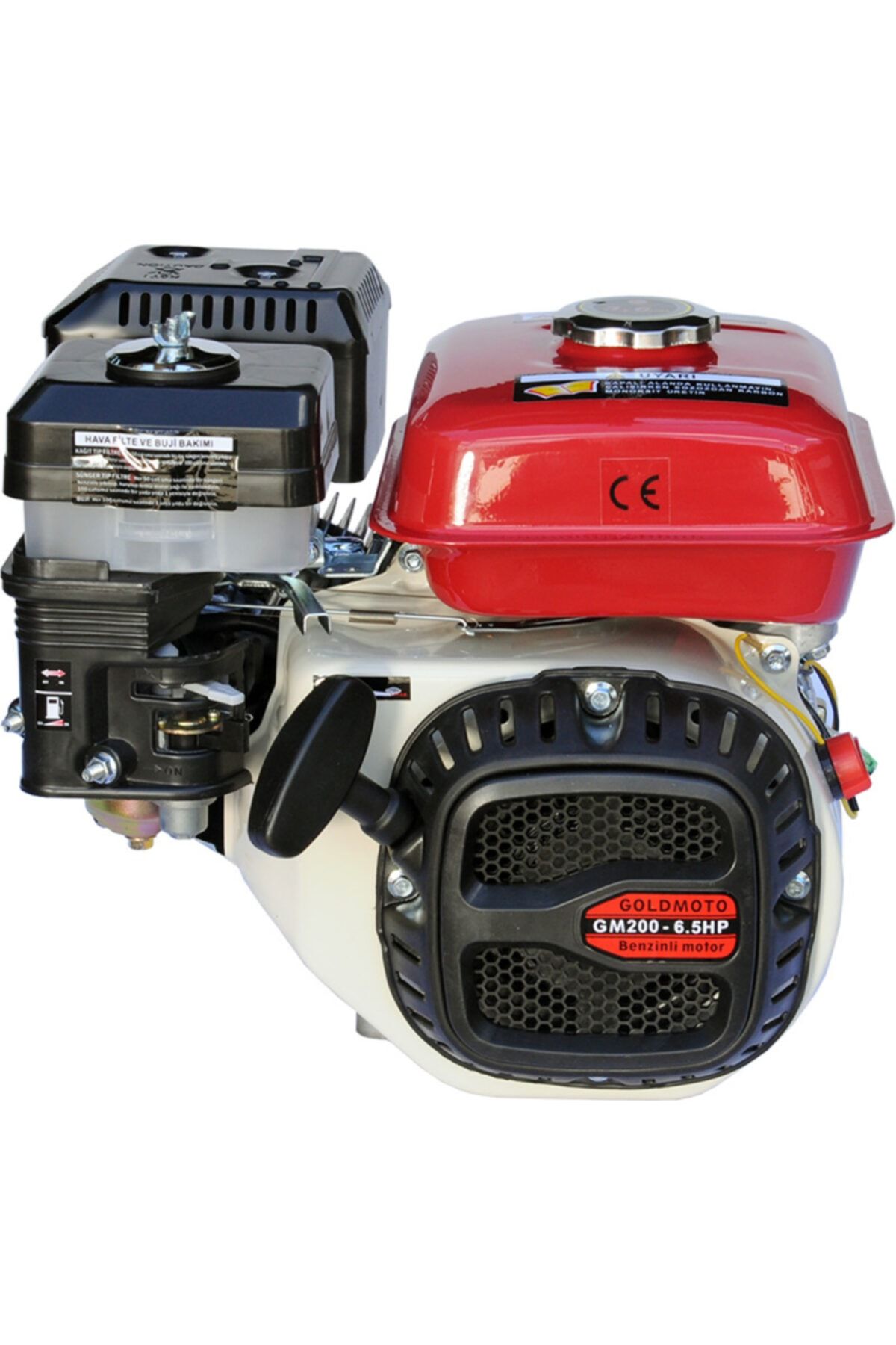 gold moto Goldmoto Gm200k19 Benzinli Motor 6.5 Hp Ipli Krank Mili Kamalı 19mm