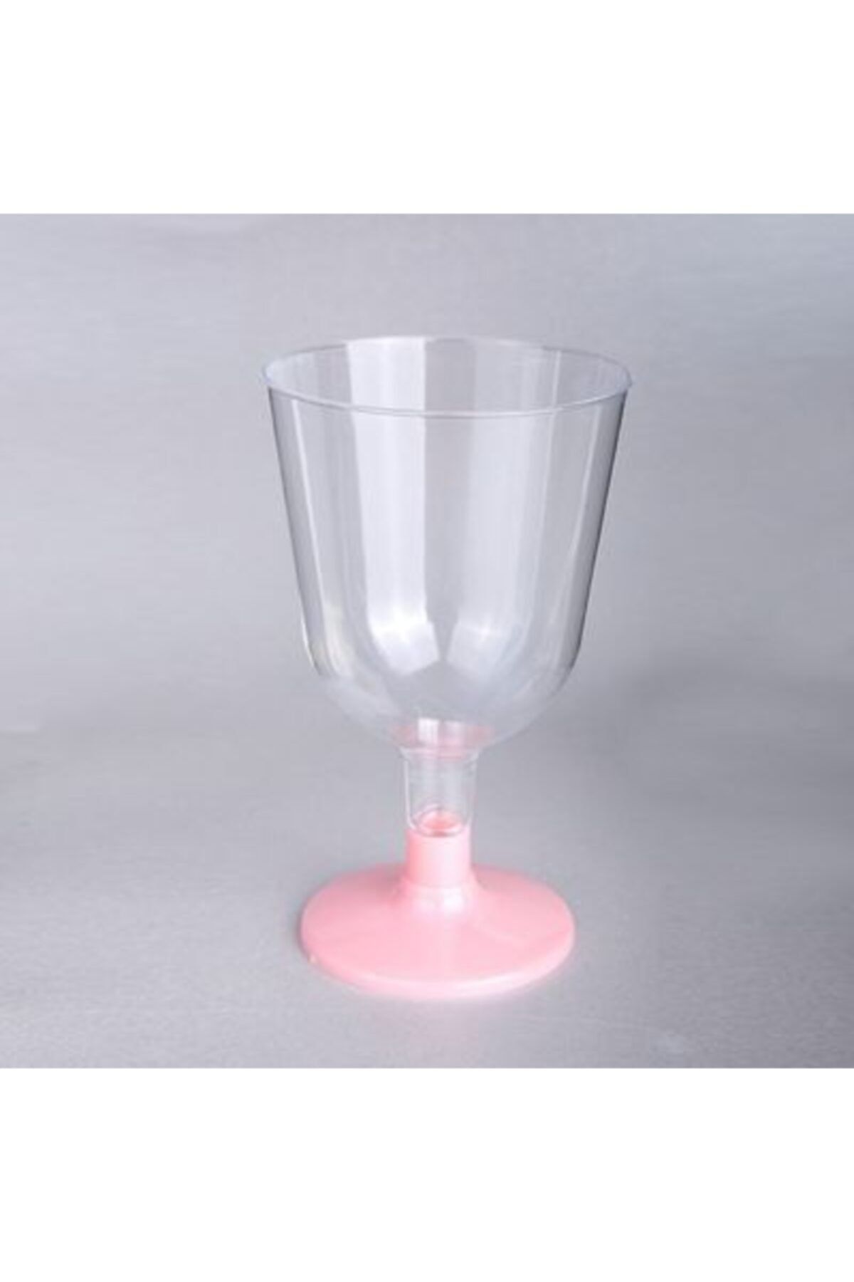 papercraft Kadeh Şeffaf Pembe Ayaklı 6'lı