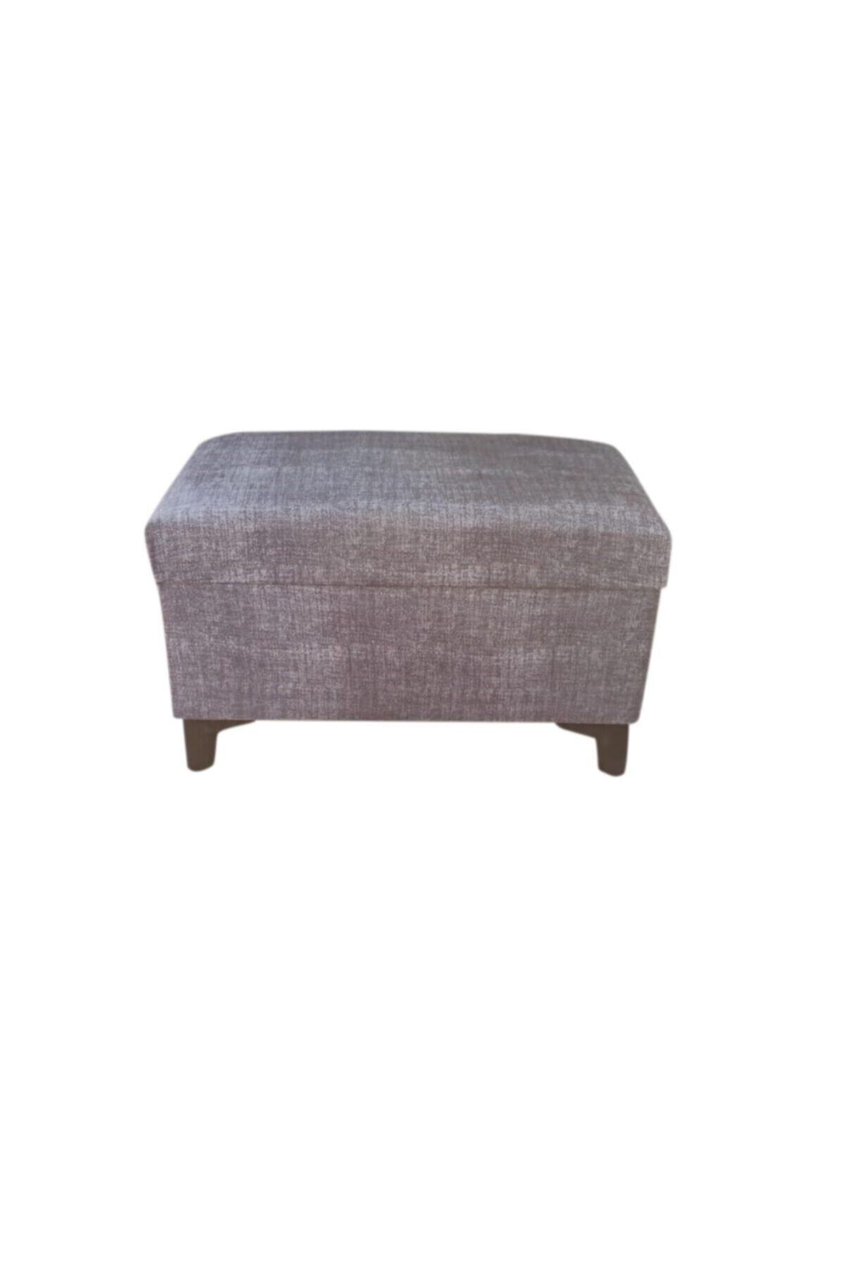 BALTACI MOBİLYA Nadide Ayak Uzatma Puf Bench Koltuk 60x40 Cm Gri