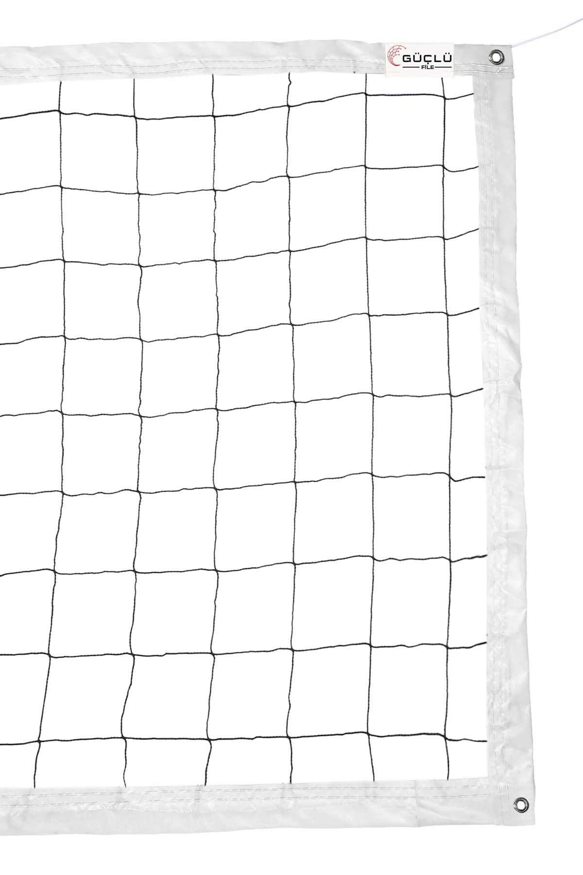 Güçlü File - Voleybol Filesi Ağı - Çelik Halatlı 2mm - 9.5mt